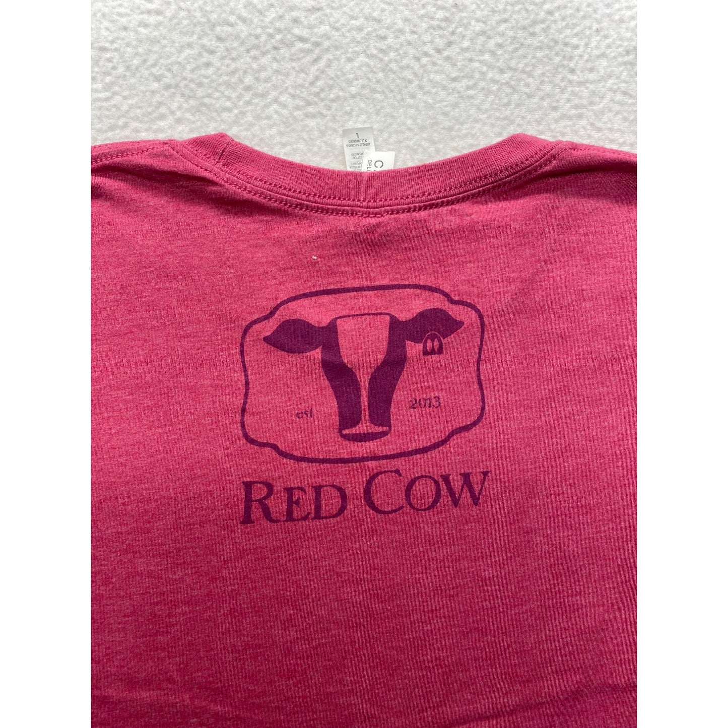 Twin Cities Pride Red Cow T-Shirt L By Bella+Canvas Cotton/Polyester Blend #7154