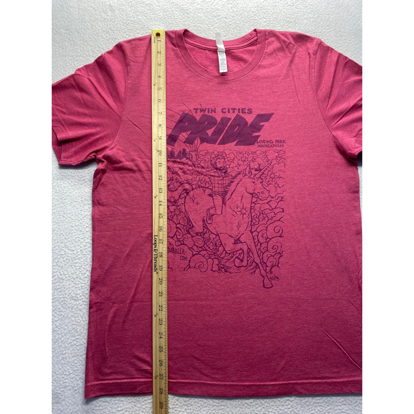 Twin Cities Pride Red Cow T-Shirt L By Bella+Canvas Cotton/Polyester Blend #7154