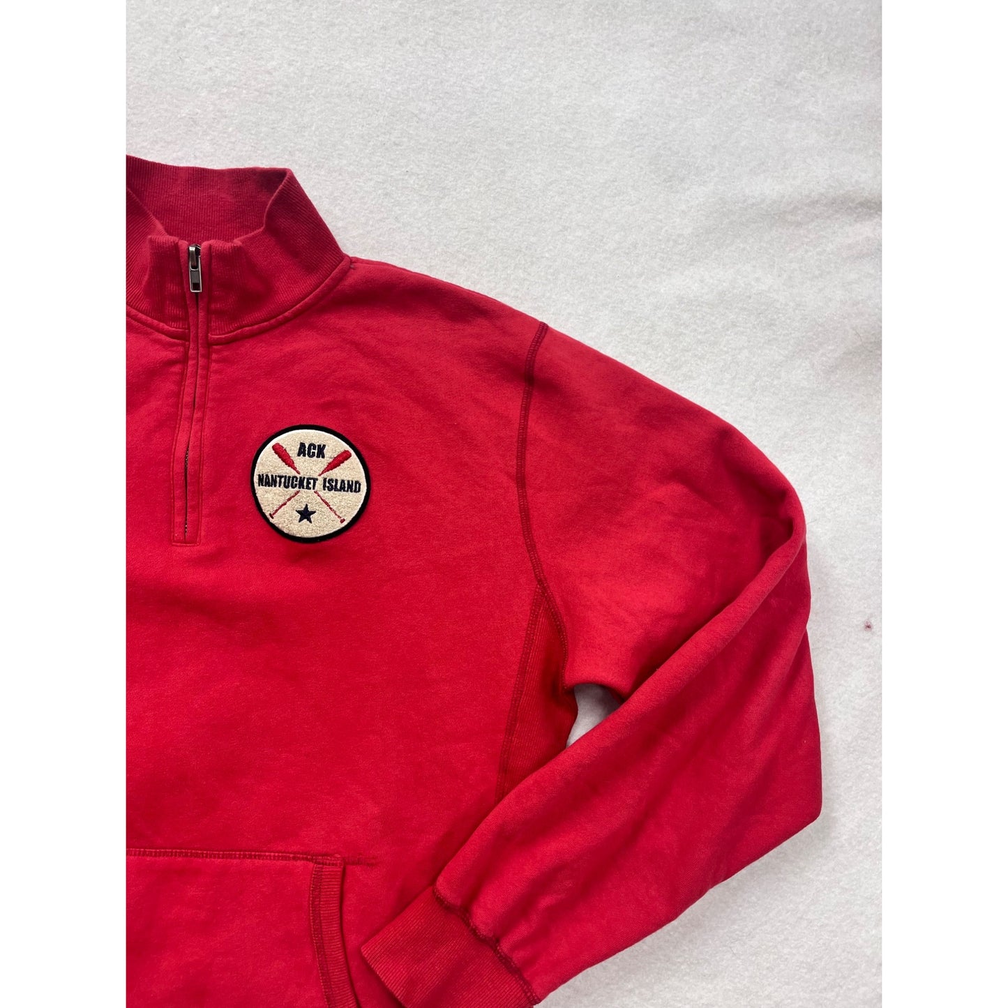 Ack Nantucket Island Red 1/4 Zip Pullover Sweatshirt #8191