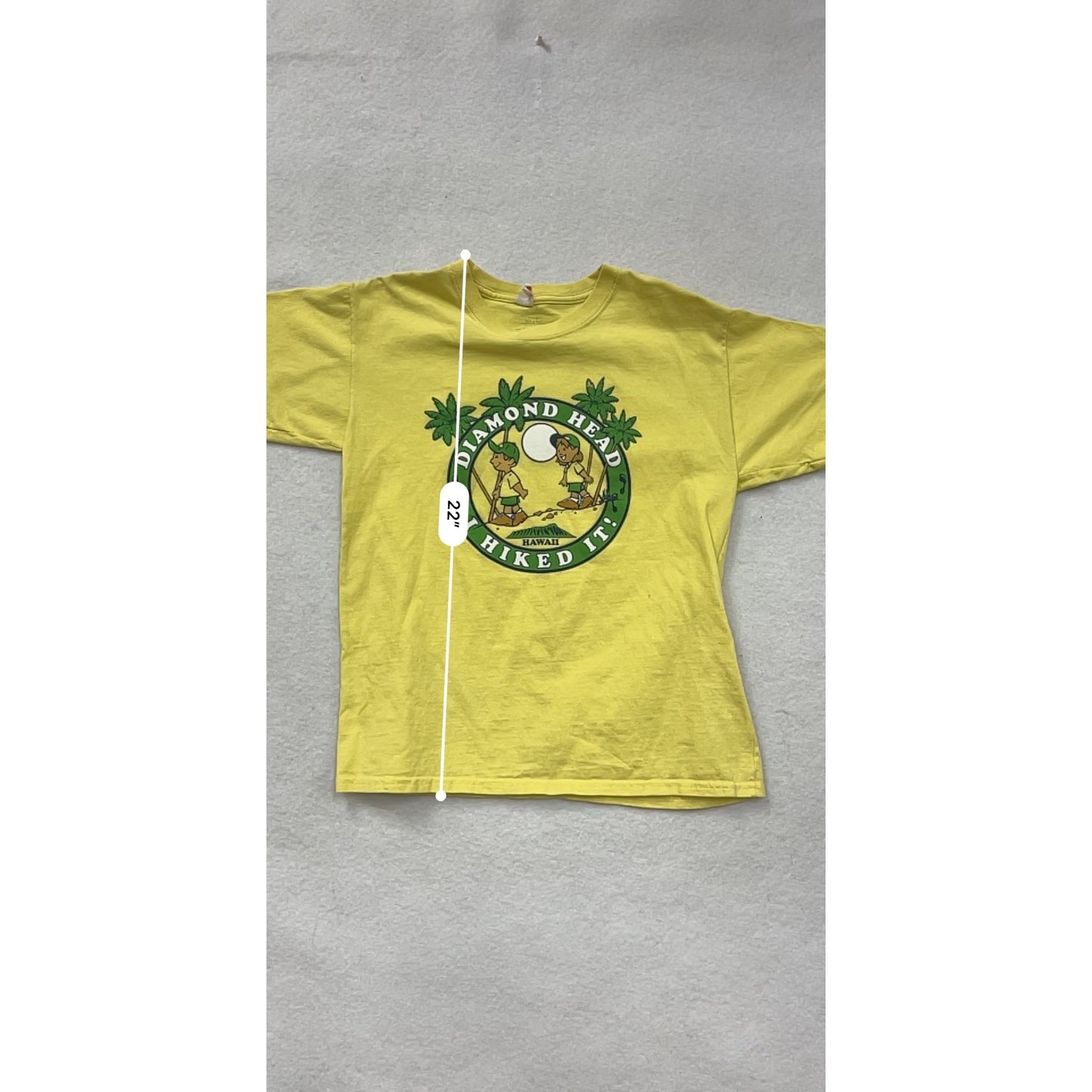 Diamond Head State Monument Kids Yellow T-Shirt L #6661
