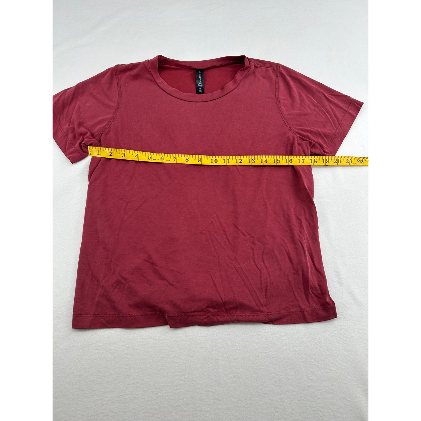 Womens Burgundy Open-Back Tie T-Shirt #6429