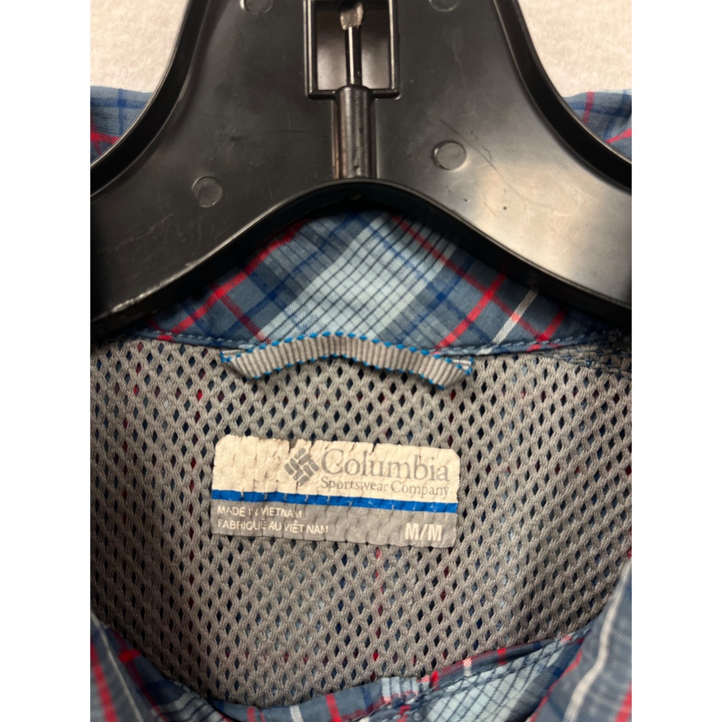 Mens Medium Columbia Sportswear Plaid Button-Up Shirt #6528