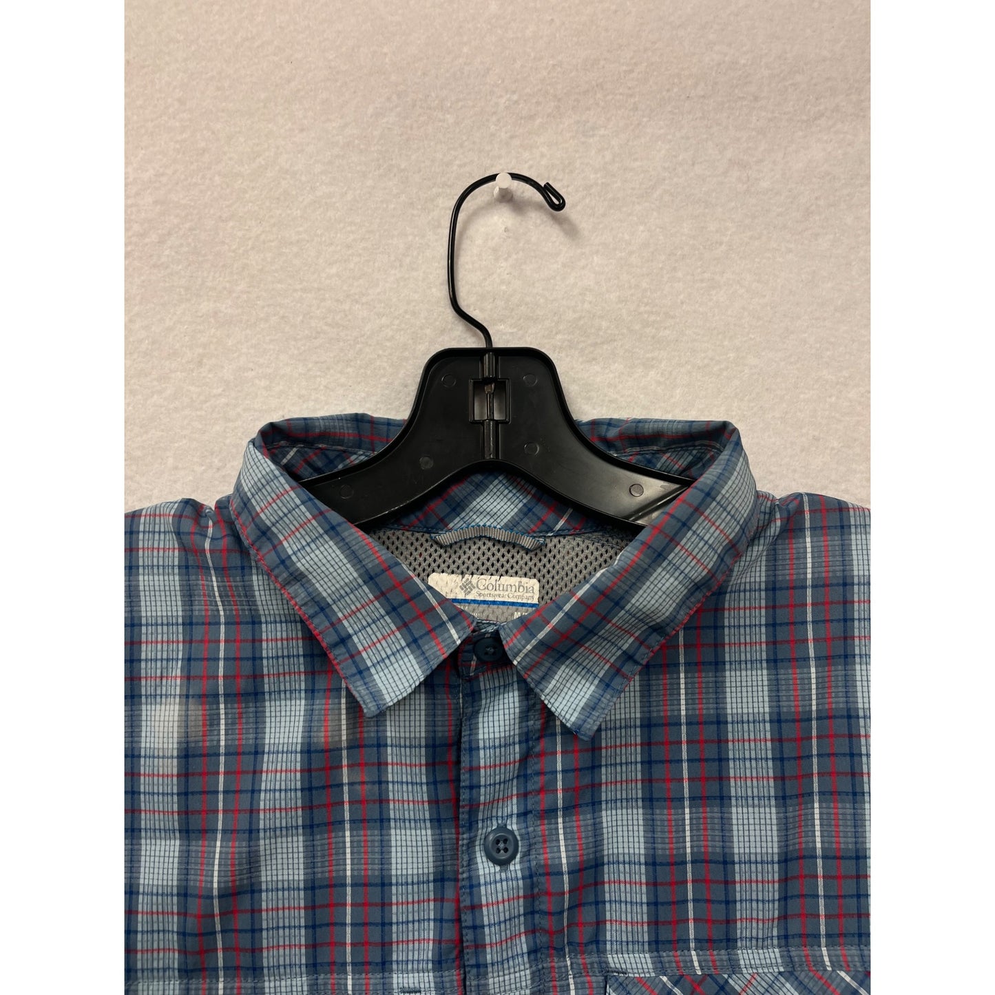 Mens Medium Columbia Sportswear Plaid Button-Up Shirt #6528