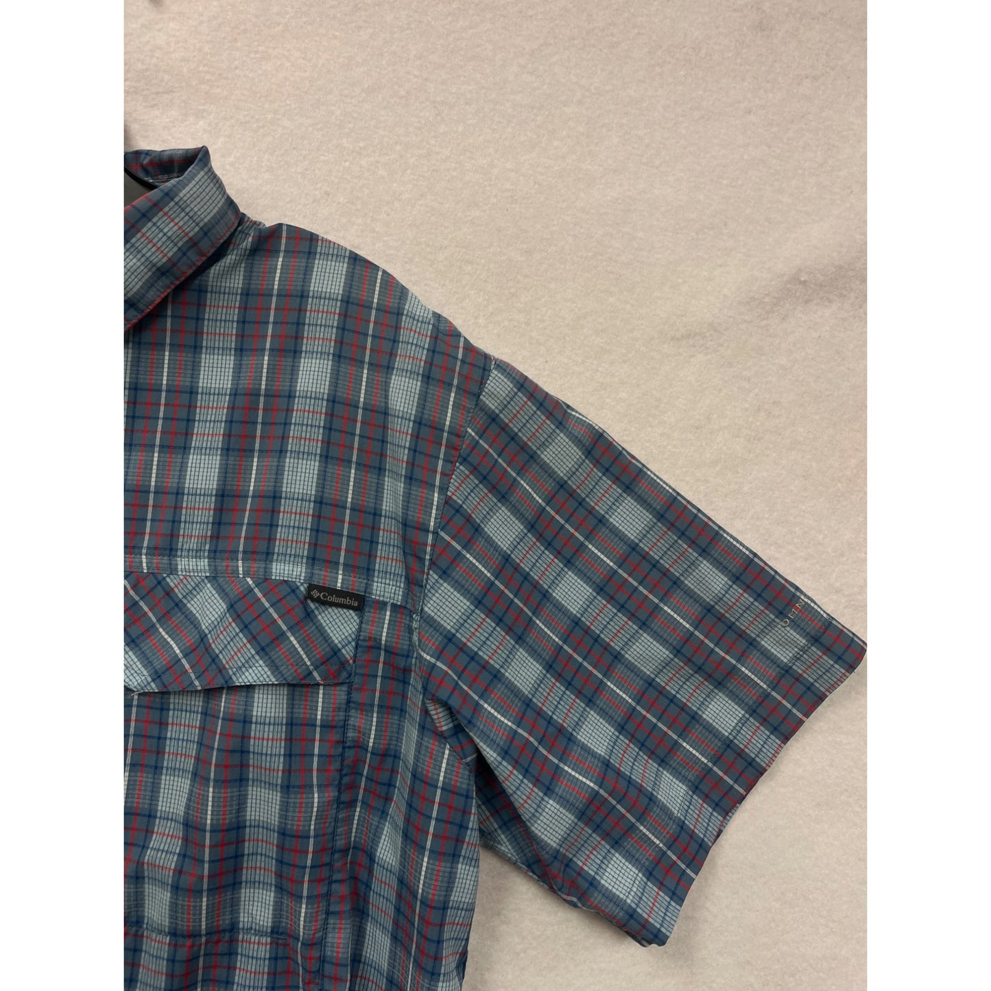 Mens Medium Columbia Sportswear Plaid Button-Up Shirt #6528