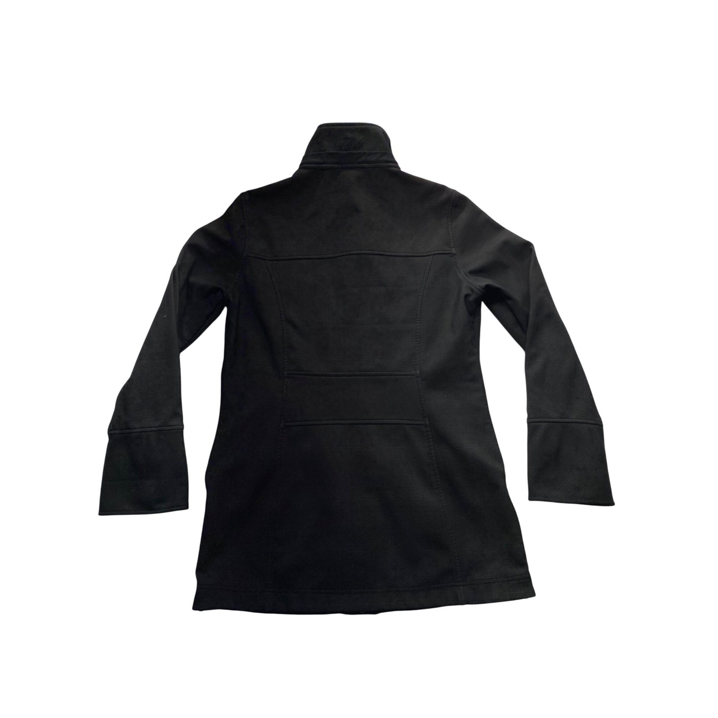 Woolrich Womens Medium Black Polyester Coat Jacket With Stand Collar & Buttoned Cuffs #7095