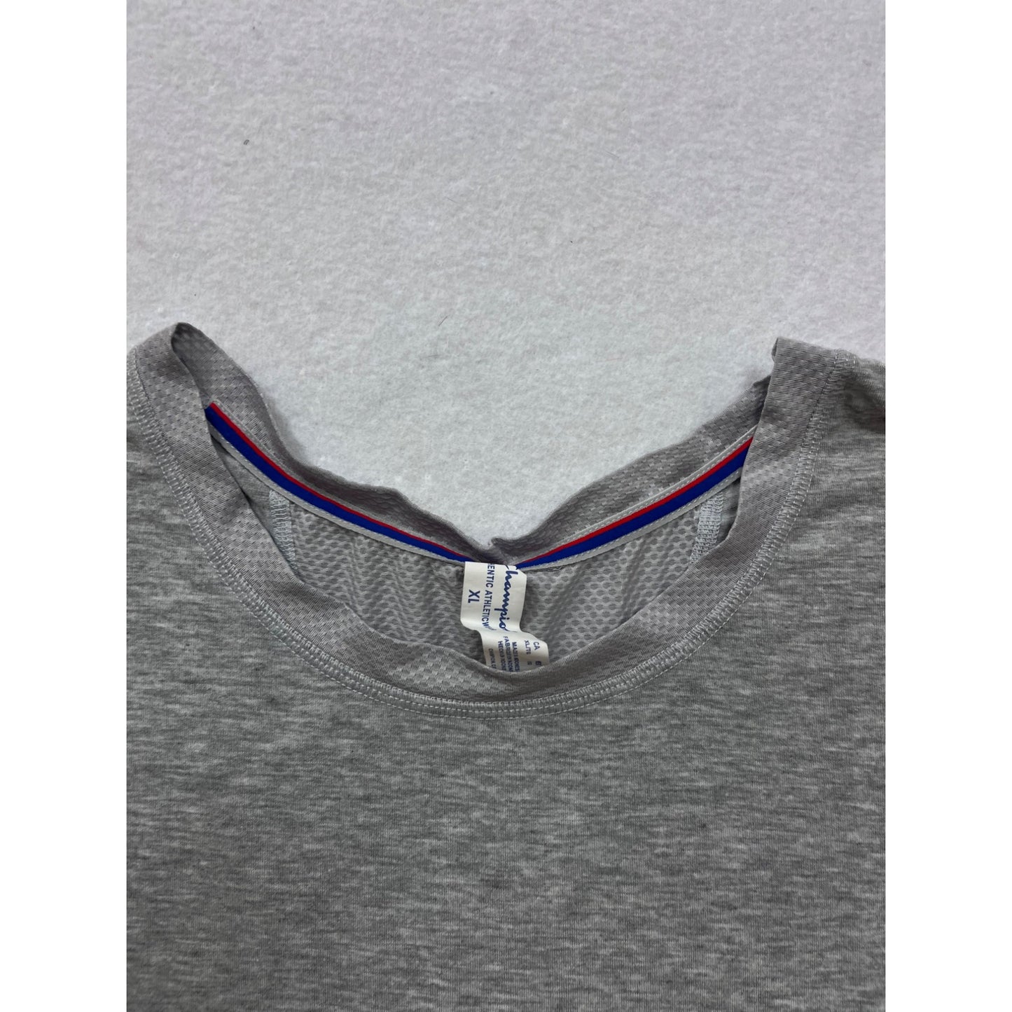 Champion Womens Gray Athletic Tee With Mesh Back Panel XL #6488