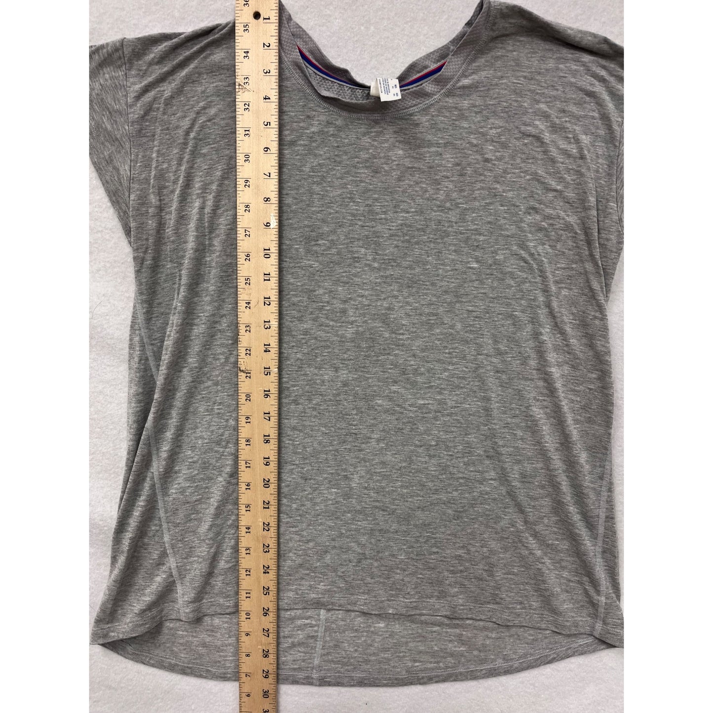 Champion Womens Gray Athletic Tee With Mesh Back Panel XL #6488