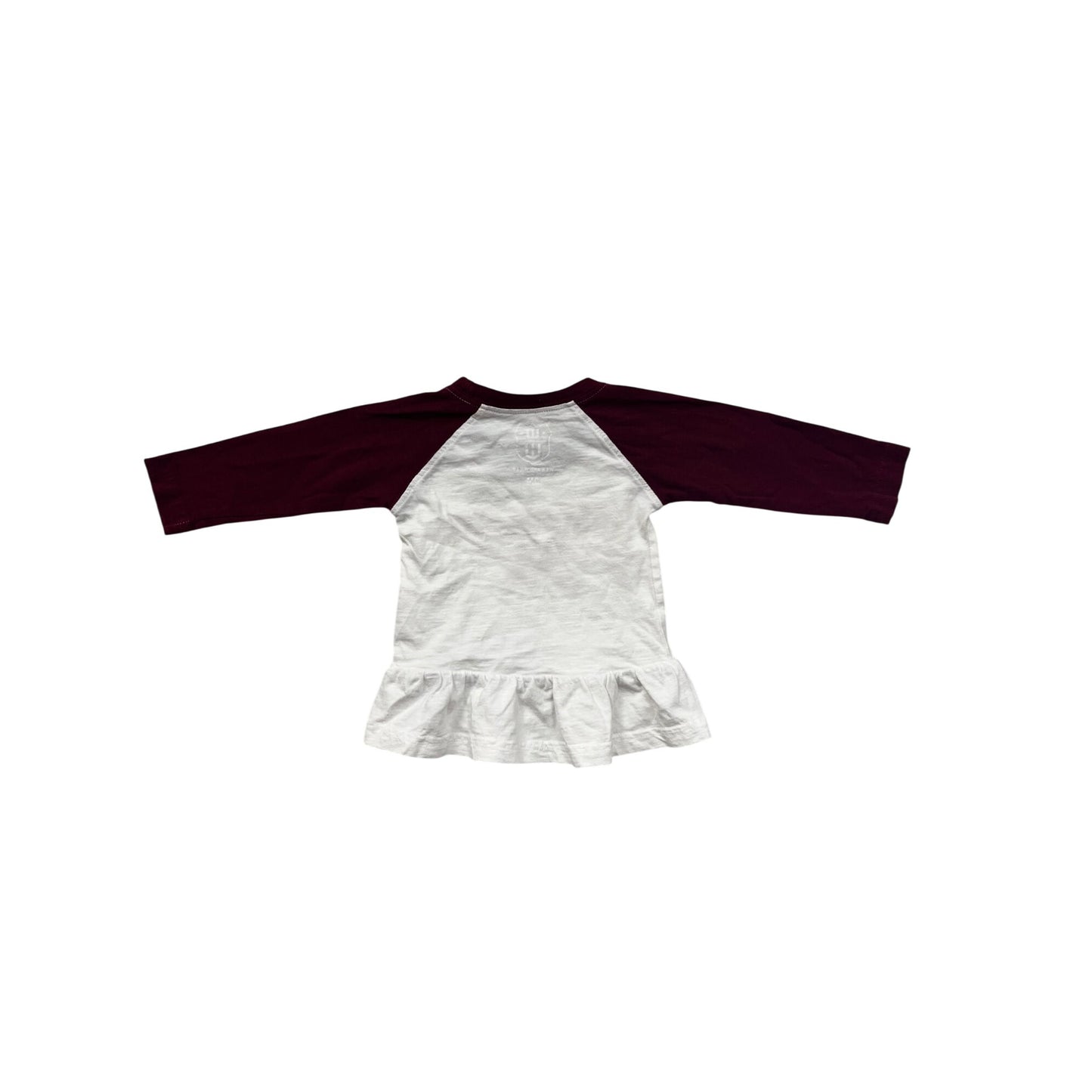 University of Minnesota Raglan Baby Peplum Top #6077