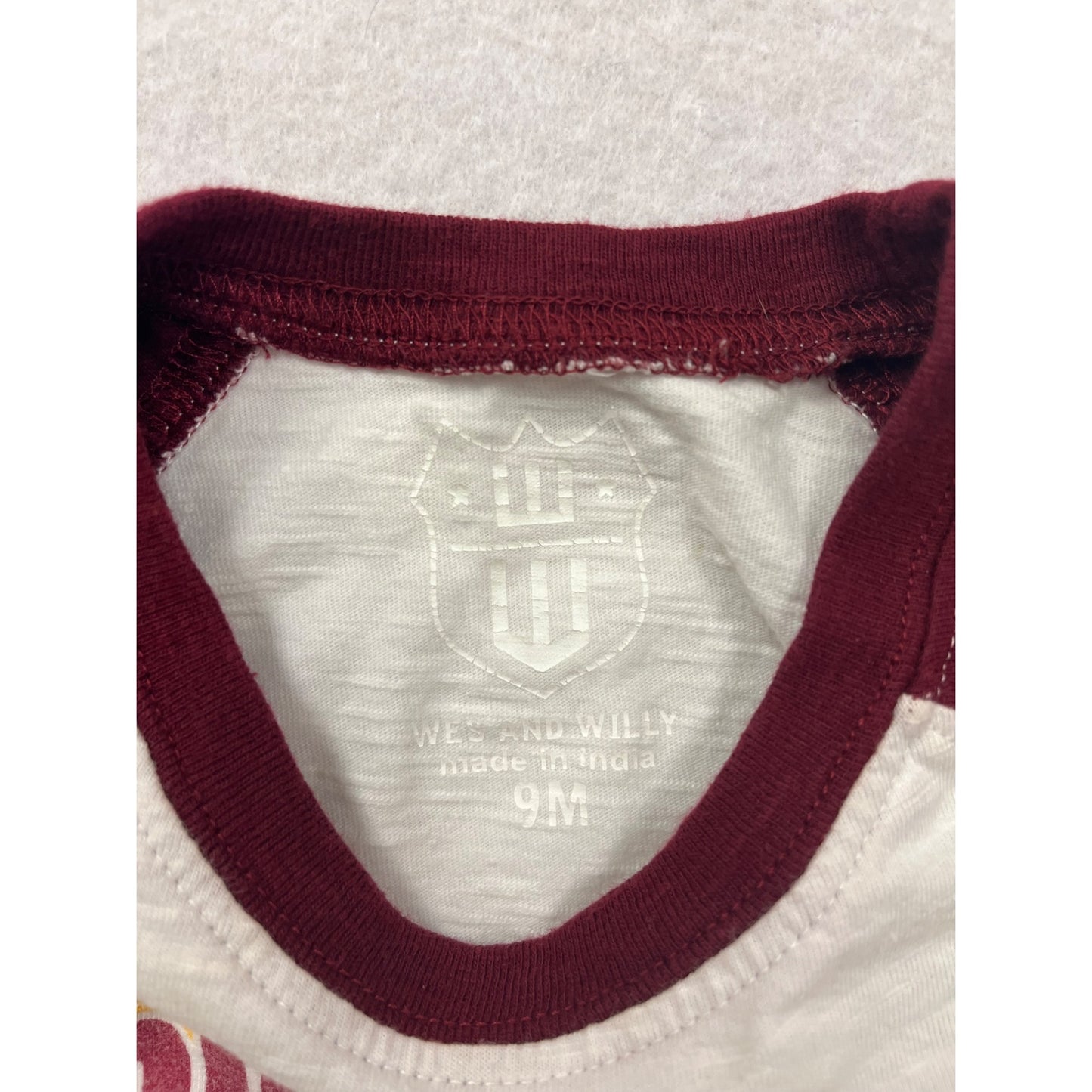 University of Minnesota Raglan Baby Peplum Top #6077