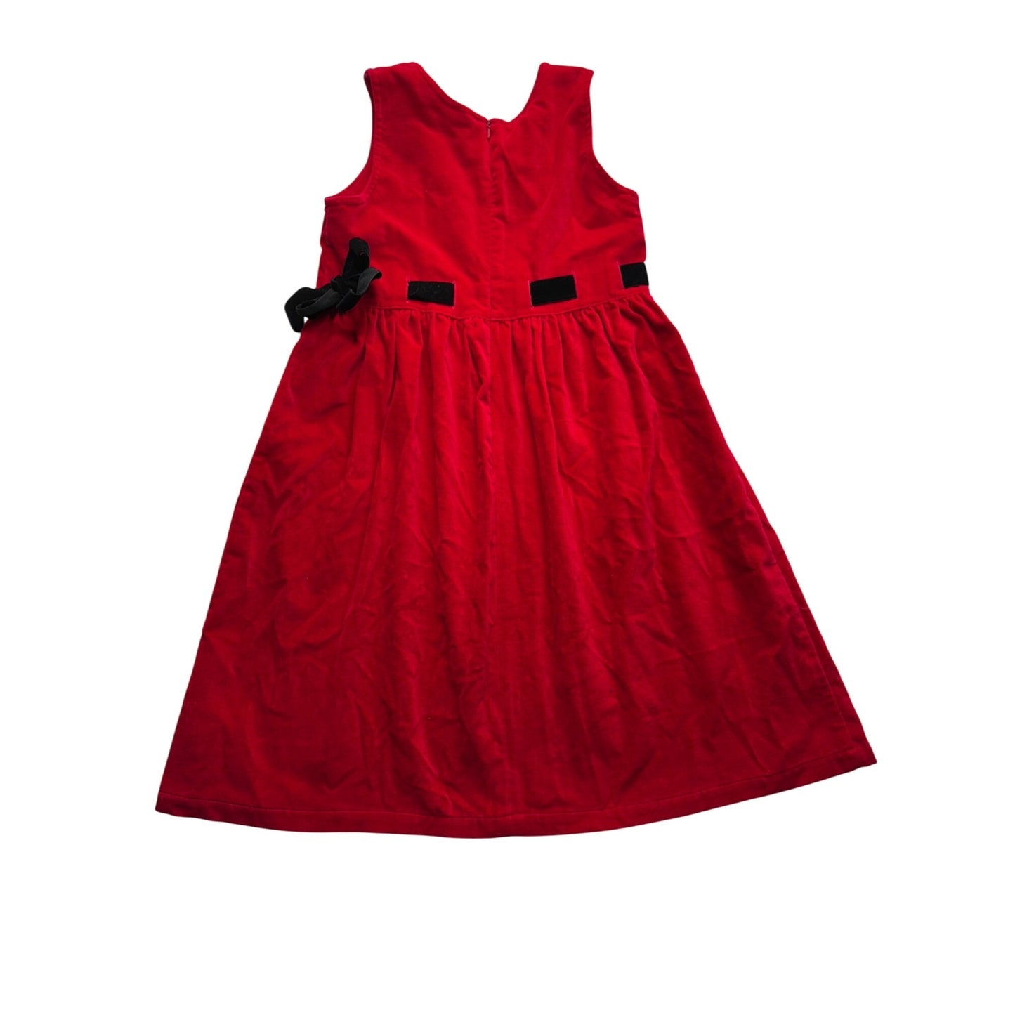 Vintage National Wildlife Federation Red Velvet Kids Dress #7652