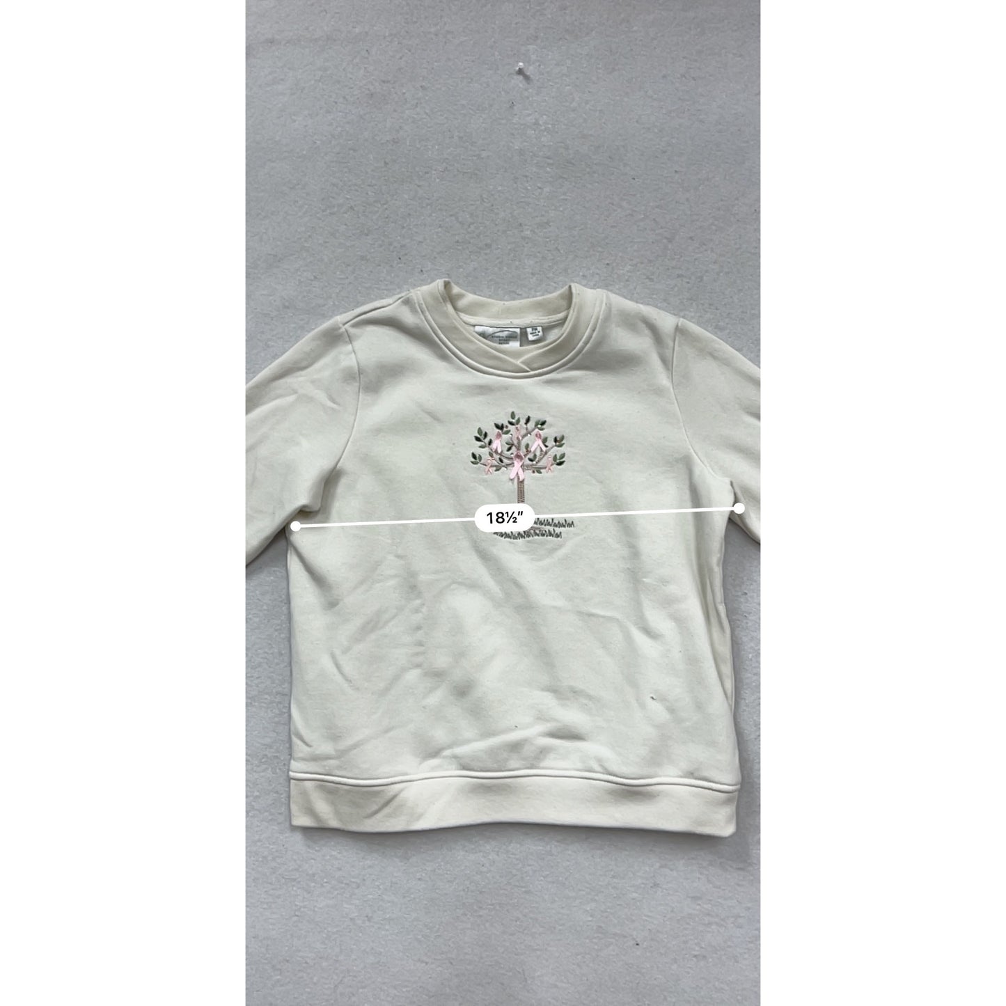Breast Cancer Awareness Graphic Sweatshirt Studio Works Petite Soft #242A