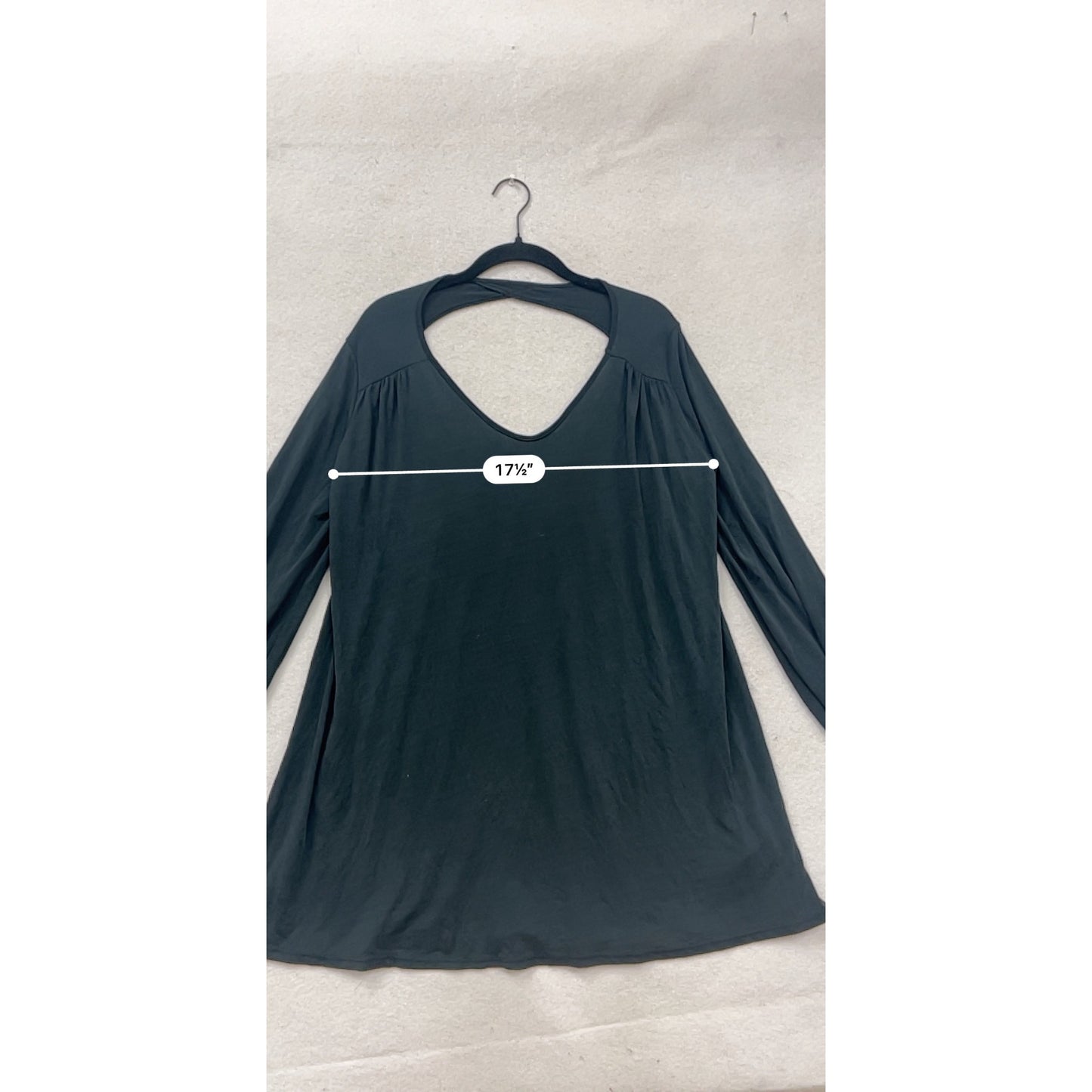 Hopely Black Long Sleeve Cutout Back Dress Small #292A