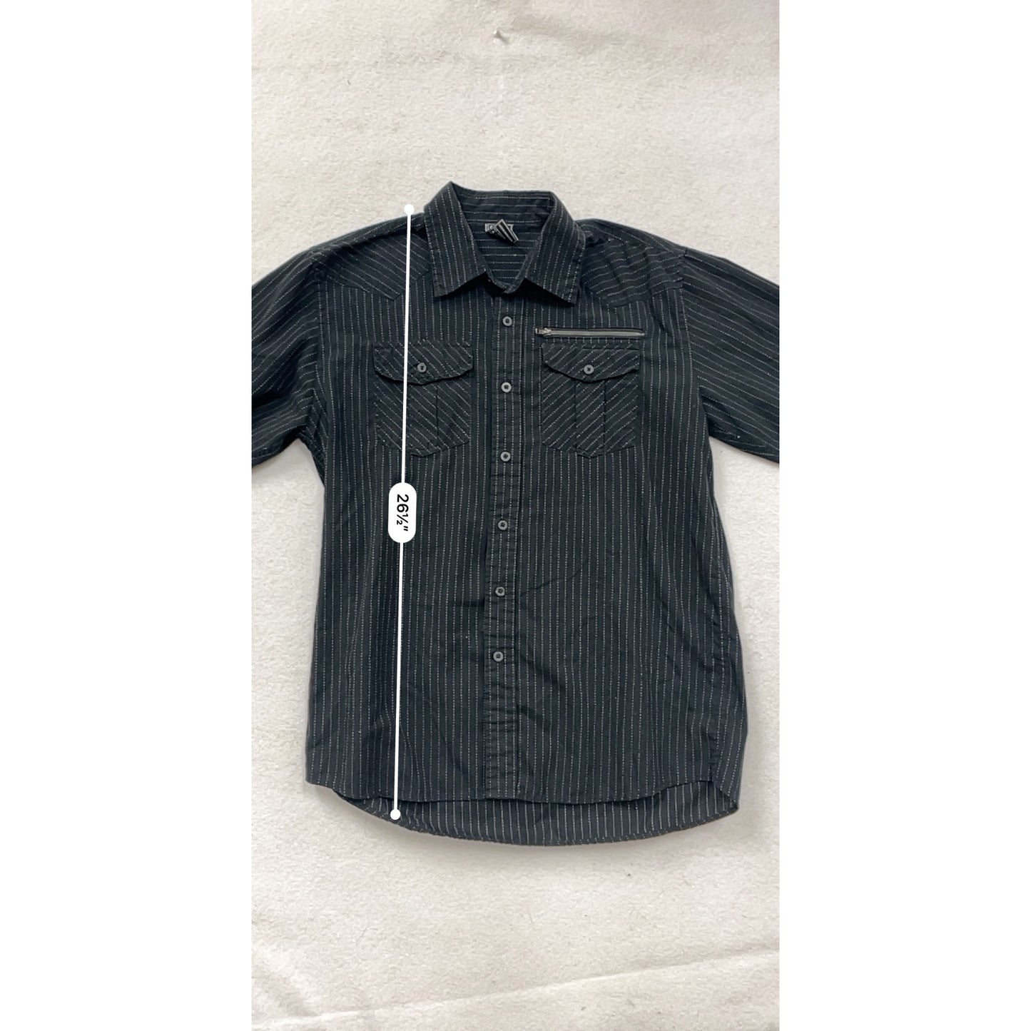 Amirex Black Pinstripe Long Sleeve Shirt #8314