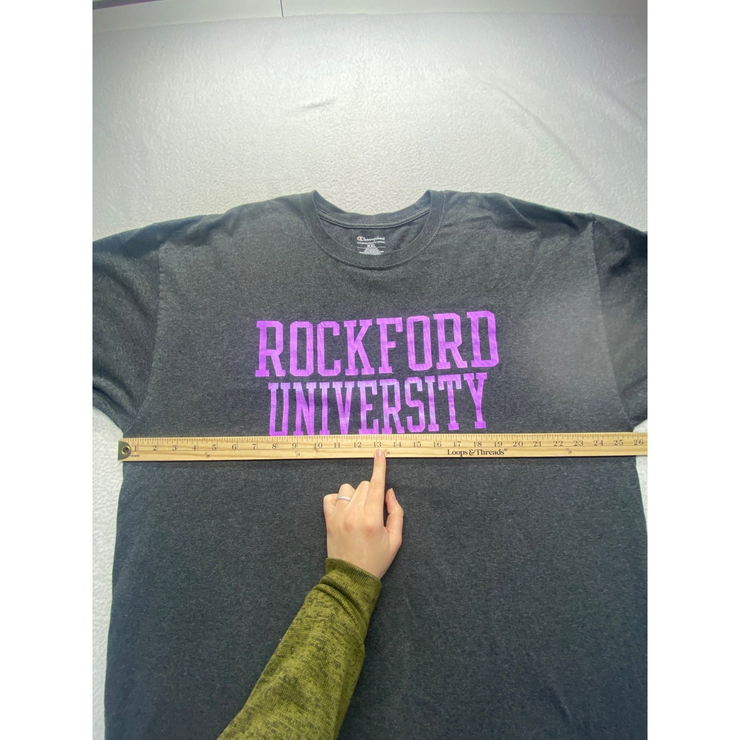 Champion Rockford University Gray T-Shirt #7275