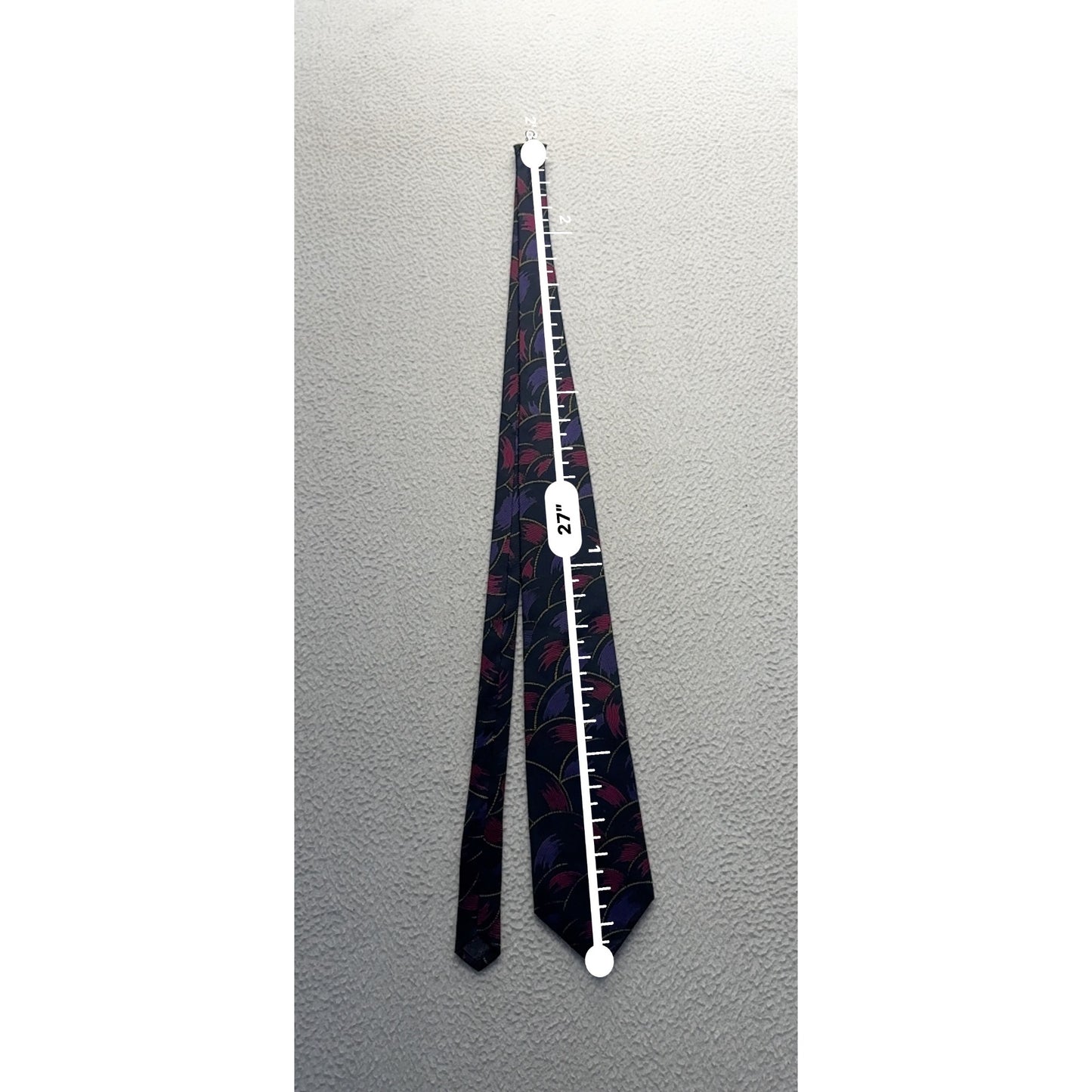 Pierre Balmain 100% Italian Silk Tie W/ Abstract Purple/Red #9114