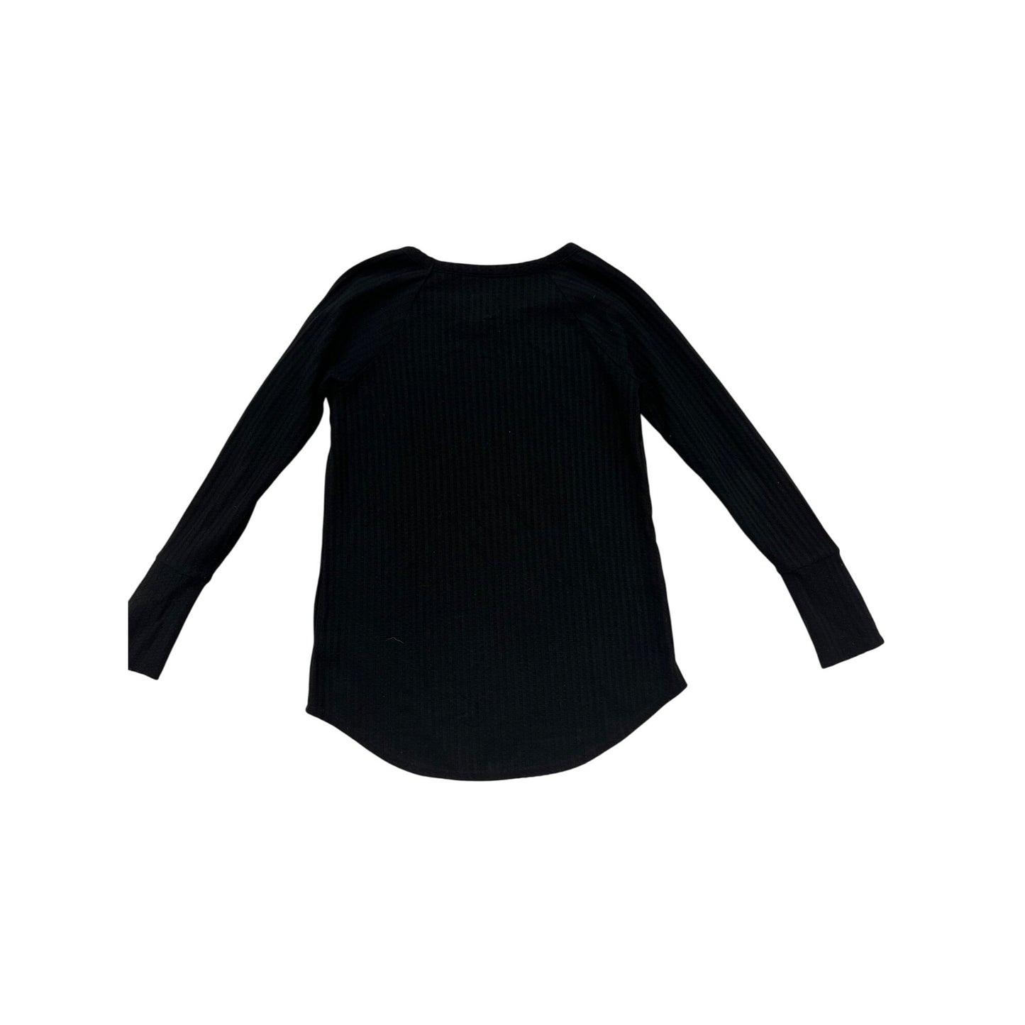Chaser Womens Black Ribbed Long Sleeve Top #2913