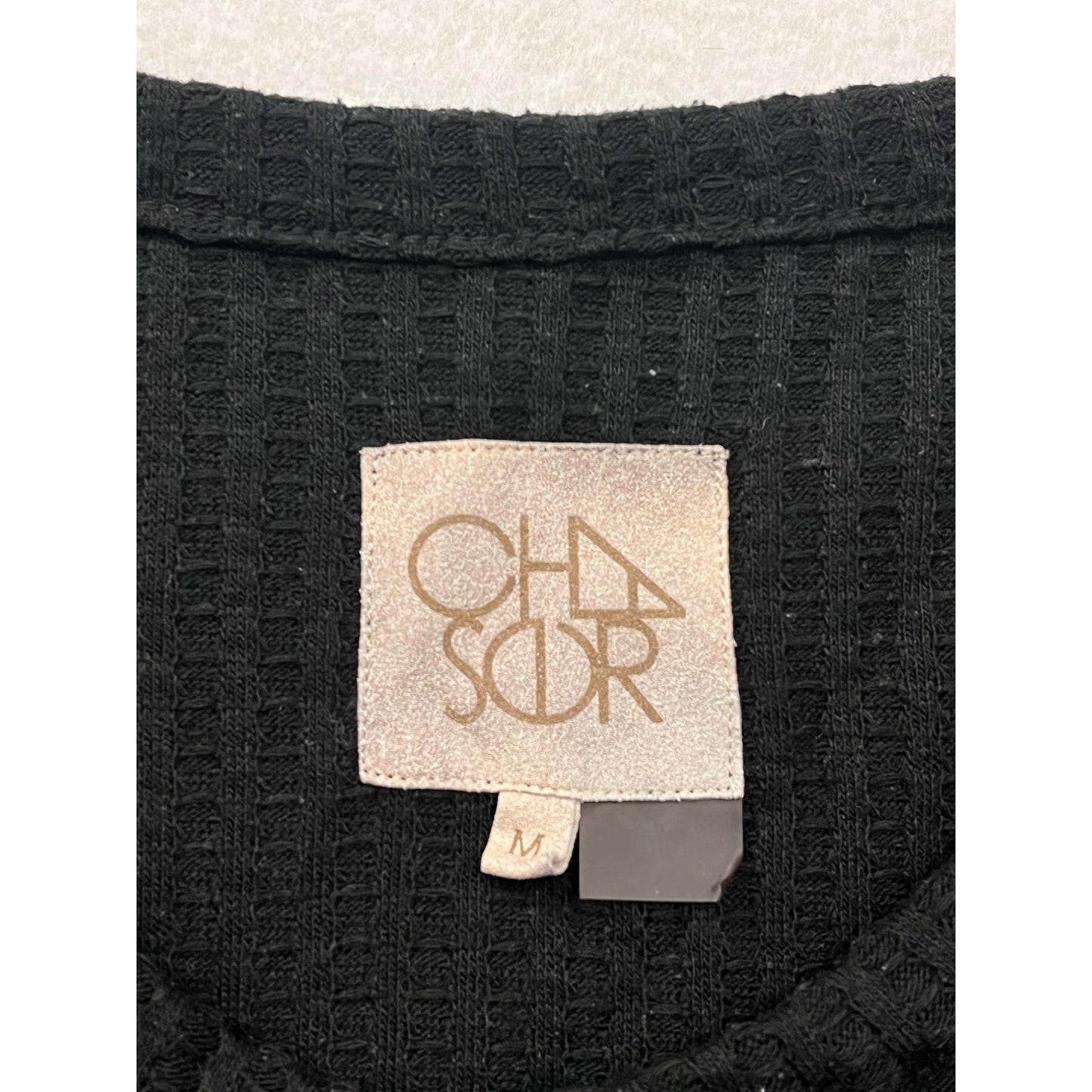 Chaser Womens Black Ribbed Long Sleeve Top #2913