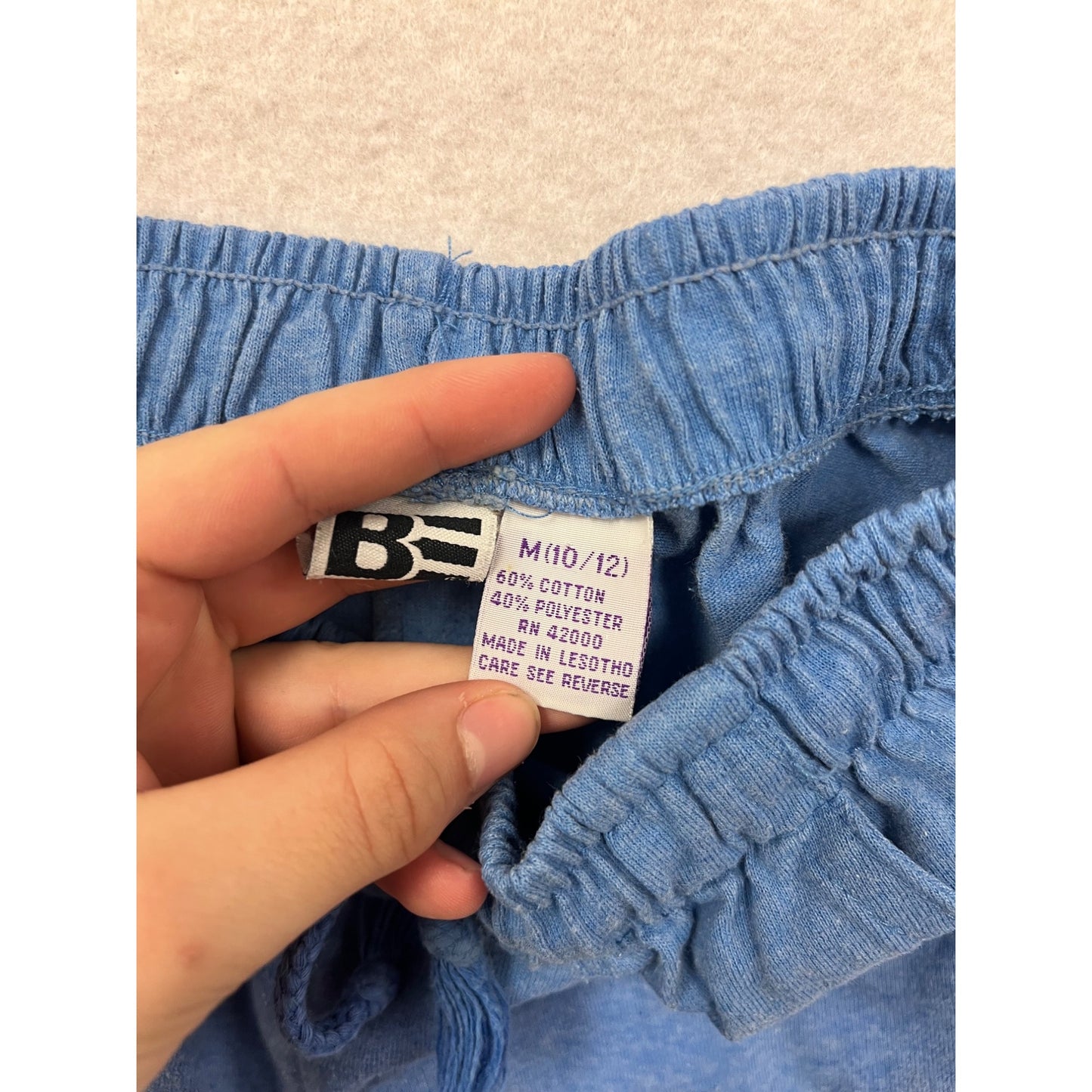 Vintage Girls Blue Basic Editions Elastic Waist Casual Shorts Cotton Blend #8304