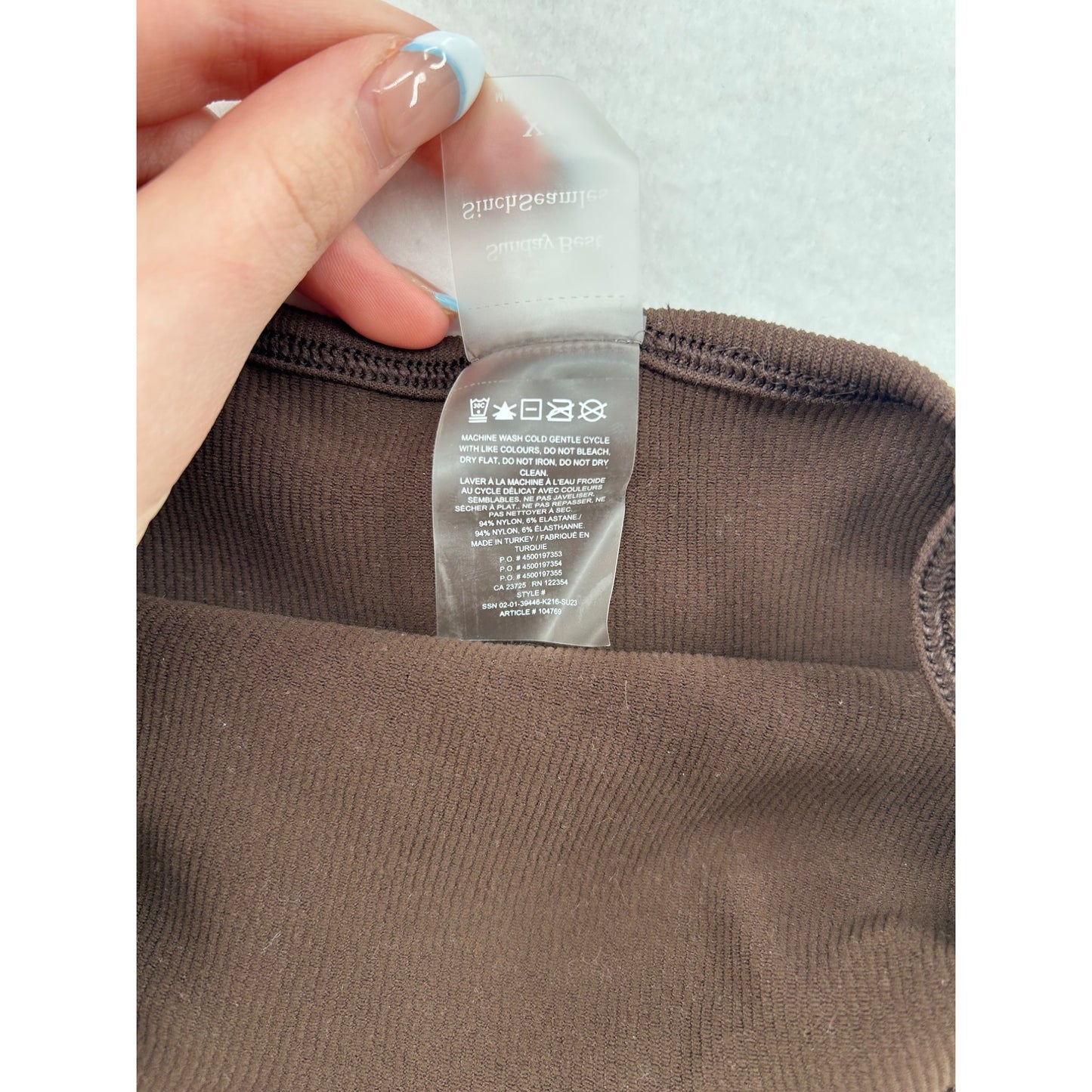 Sunday Best Brown Ribbed Seamless Bodysuit With Spaghetti Straps #6439