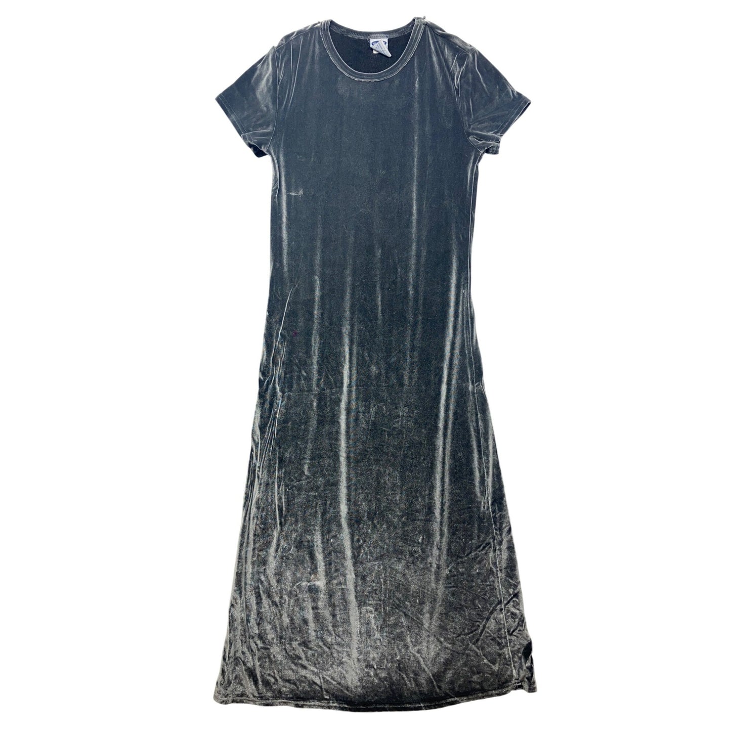 Shiny Silver Velvet Dress #2738