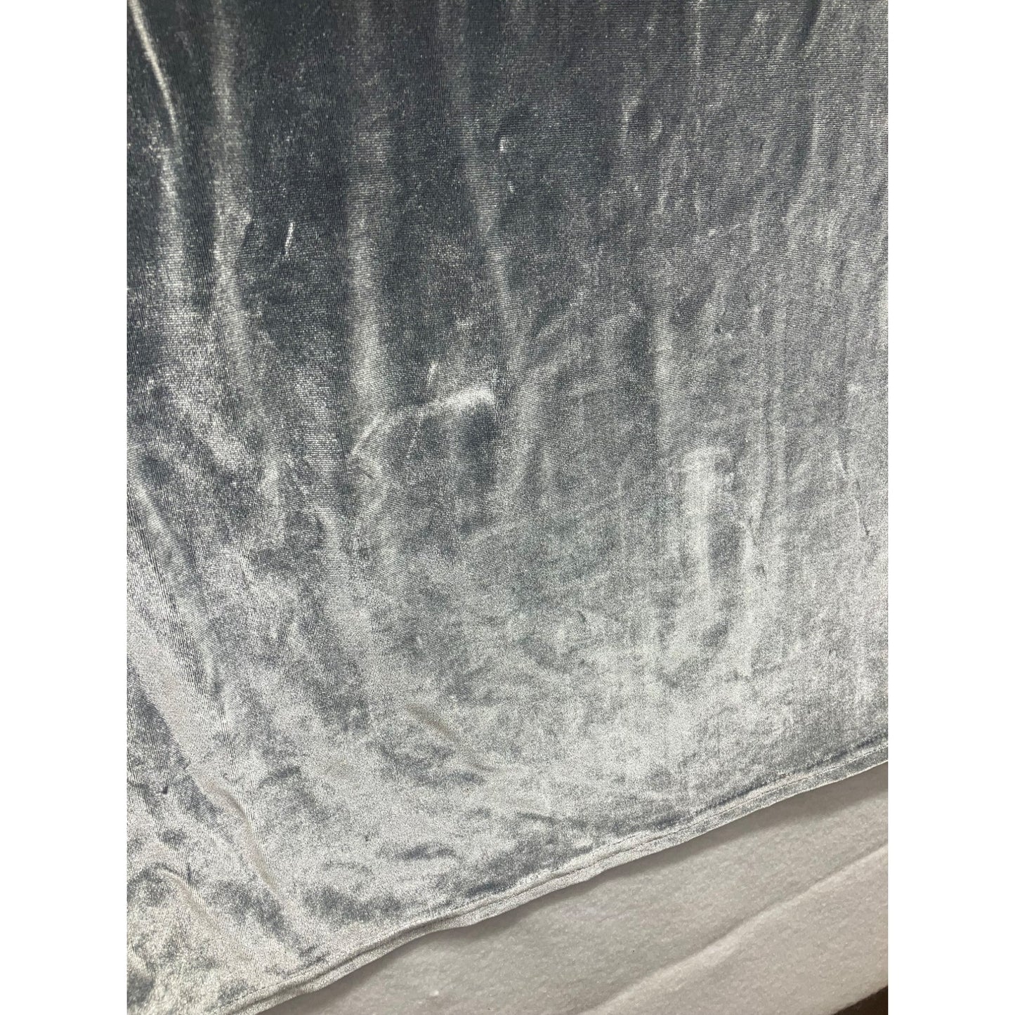 Shiny Silver Velvet Dress #2738
