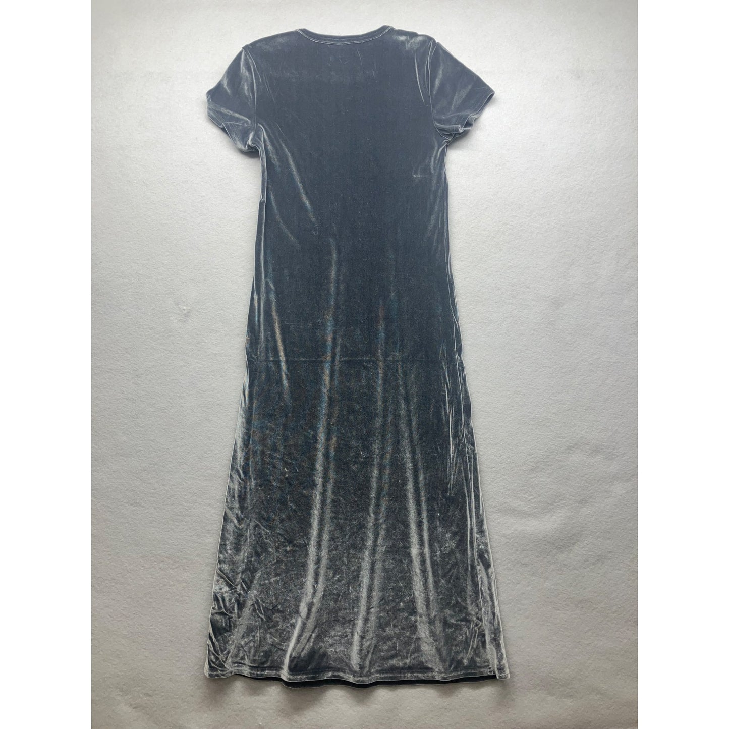 Shiny Silver Velvet Dress #2738
