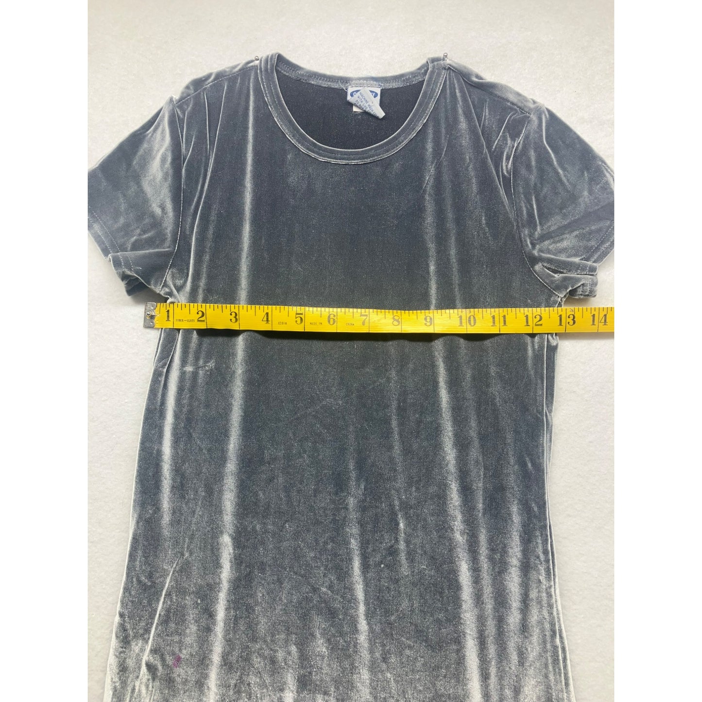 Shiny Silver Velvet Dress #2738