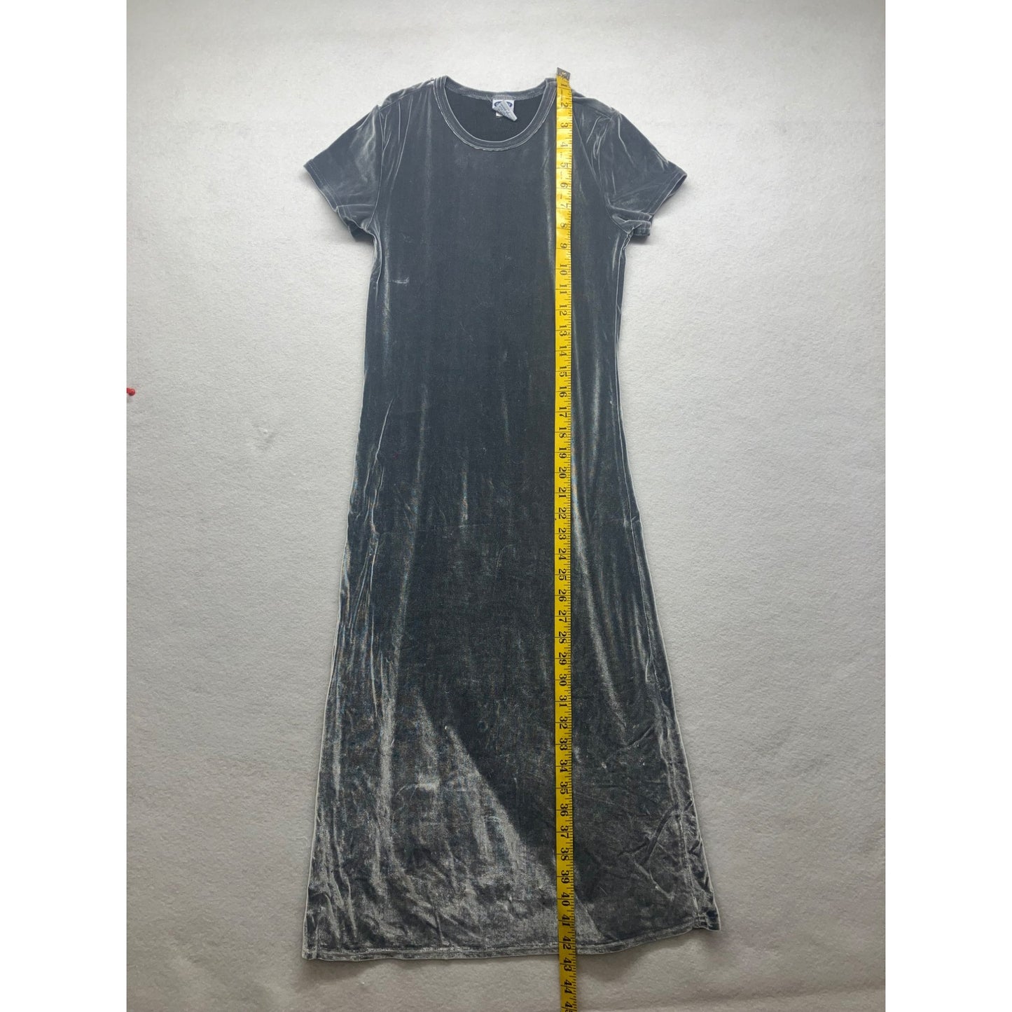 Shiny Silver Velvet Dress #2738