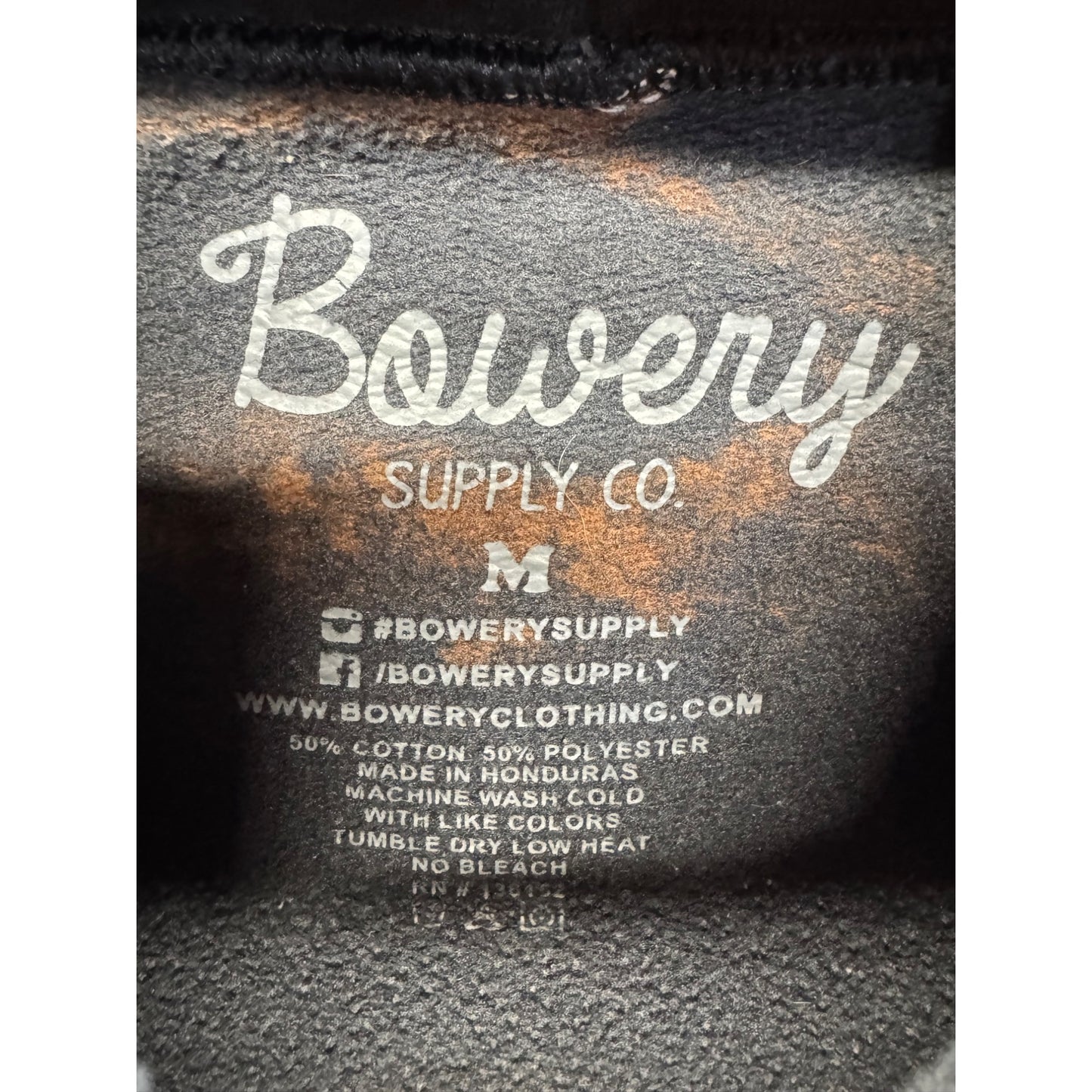 Bowery Supply Skeleton Hand Tie-Dye Hoodie Sweatshirt Graphic Pullover #147B