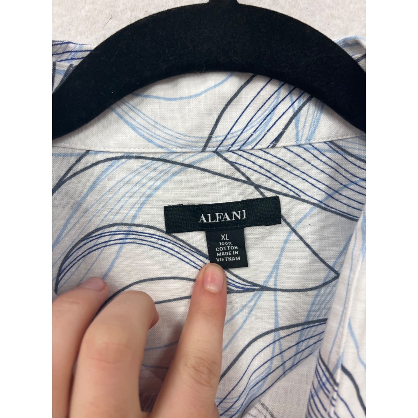 Mens XL Alfani Short Sleeve Button-Up Shirt #8298