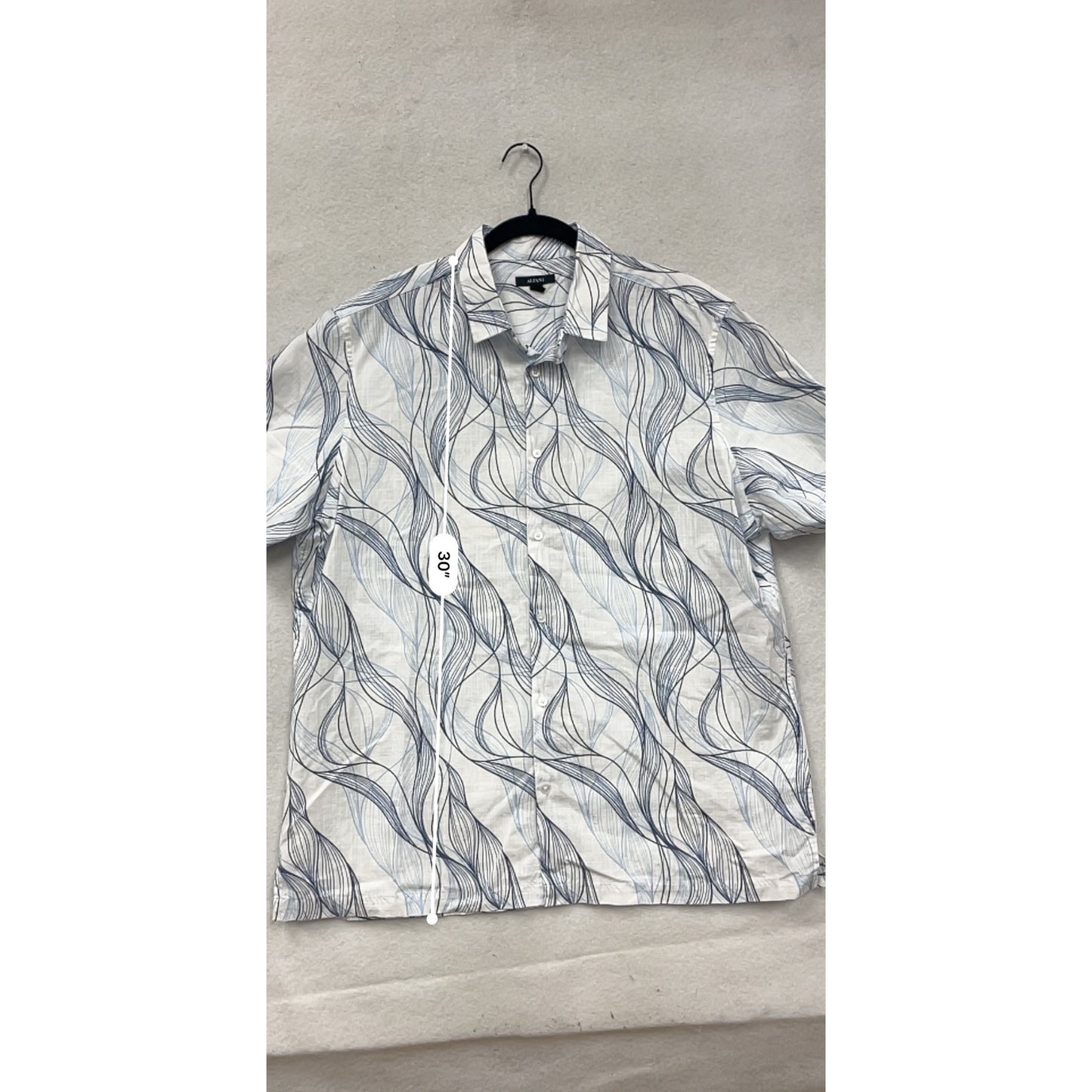 Mens XL Alfani Short Sleeve Button-Up Shirt #8298
