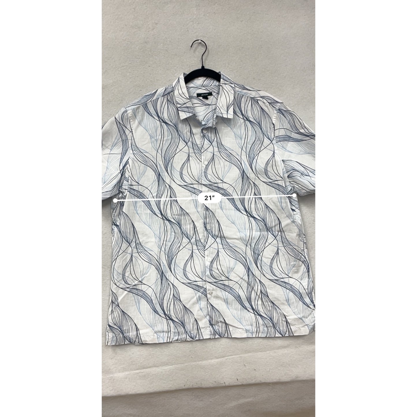 Mens XL Alfani Short Sleeve Button-Up Shirt #8298