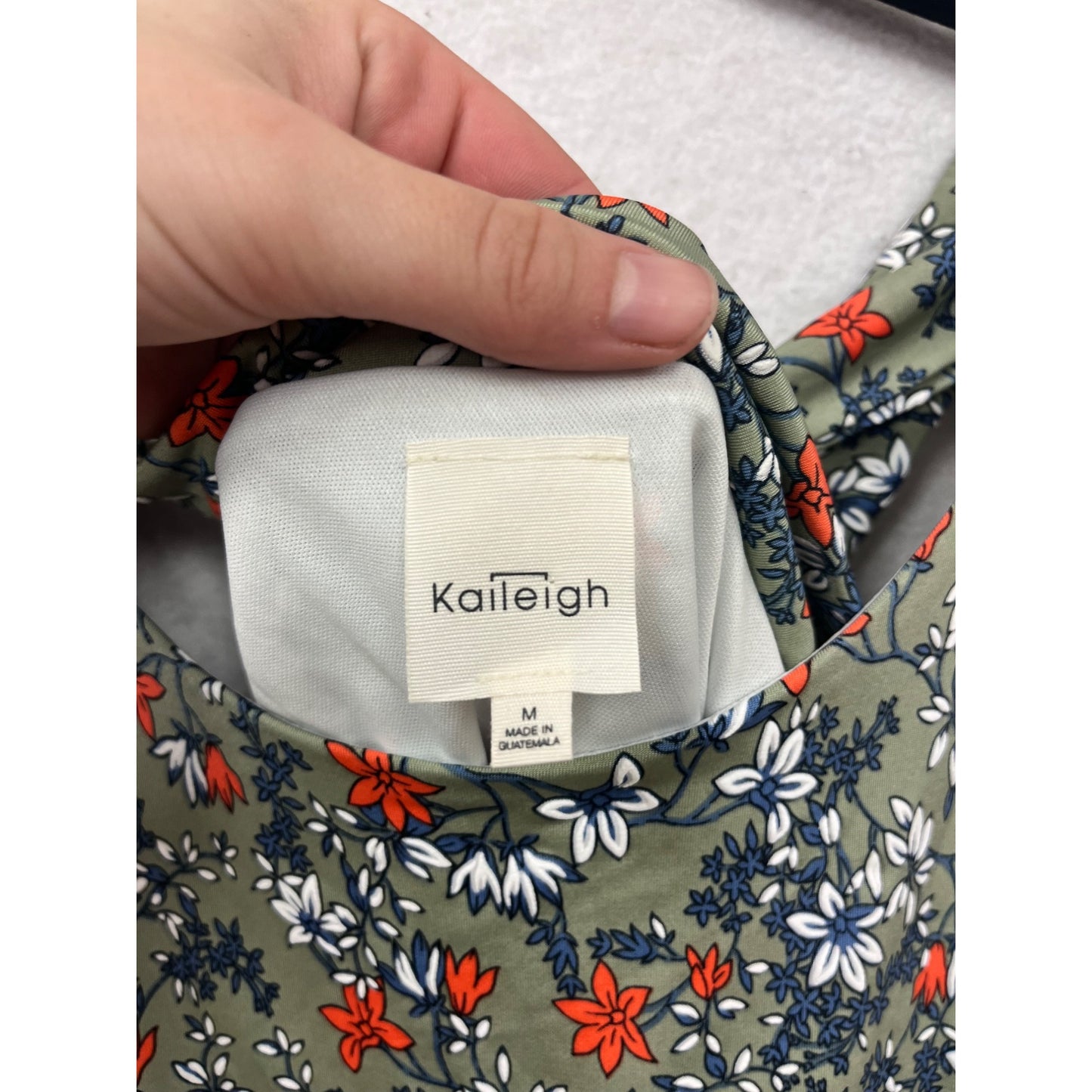 Kaileigh Womens Floral Print Sleeveless Cross Back Dress M #6770
