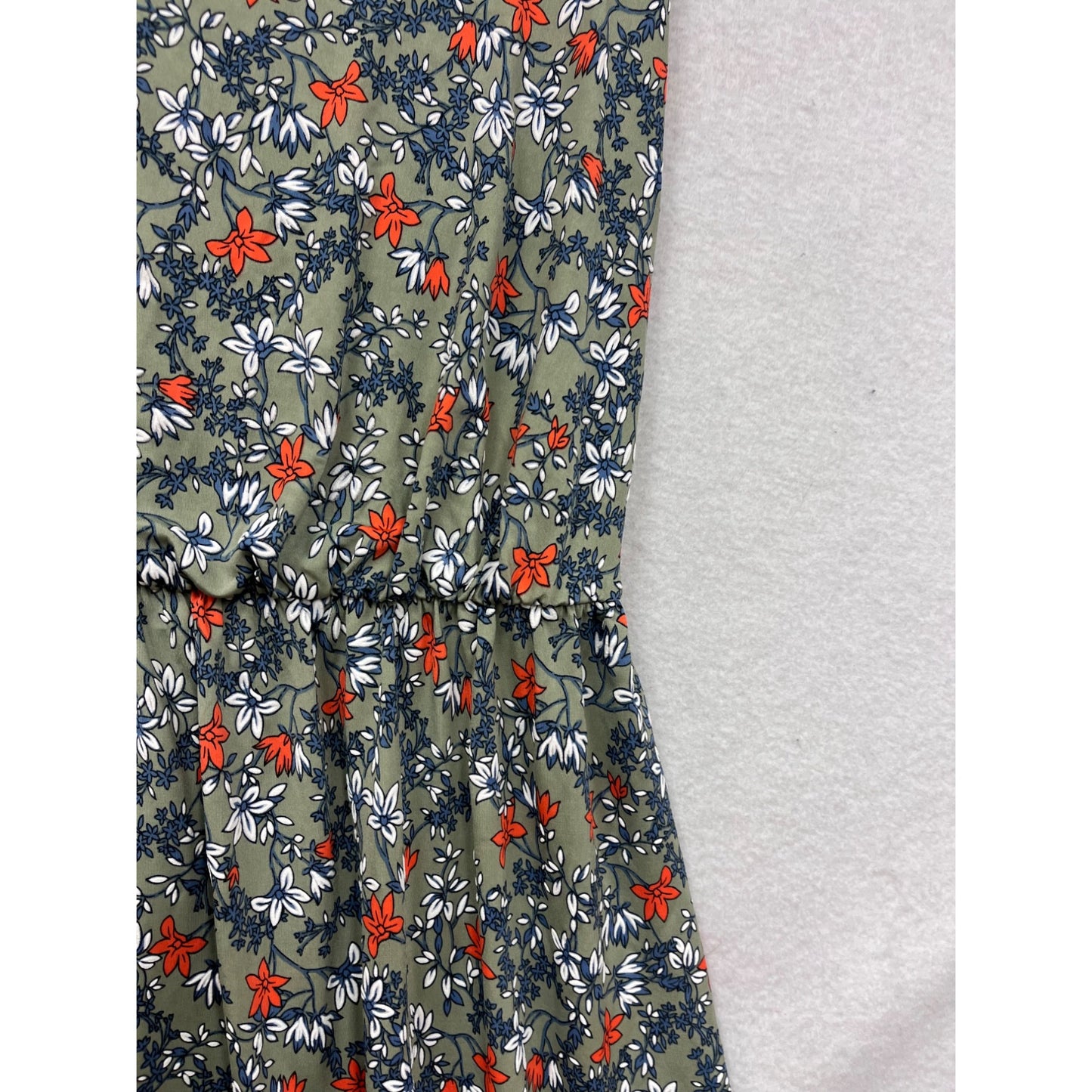 Kaileigh Womens Floral Print Sleeveless Cross Back Dress M #6770