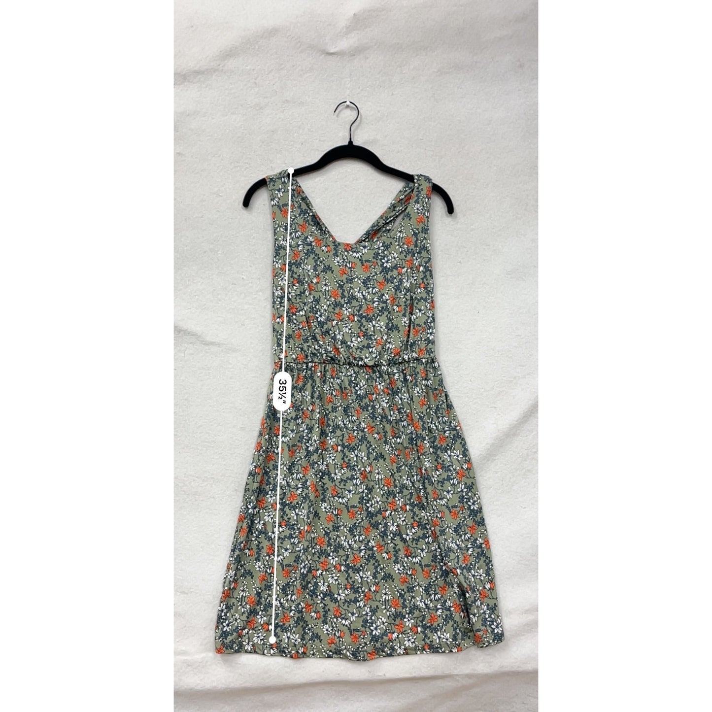 Kaileigh Womens Floral Print Sleeveless Cross Back Dress M #6770