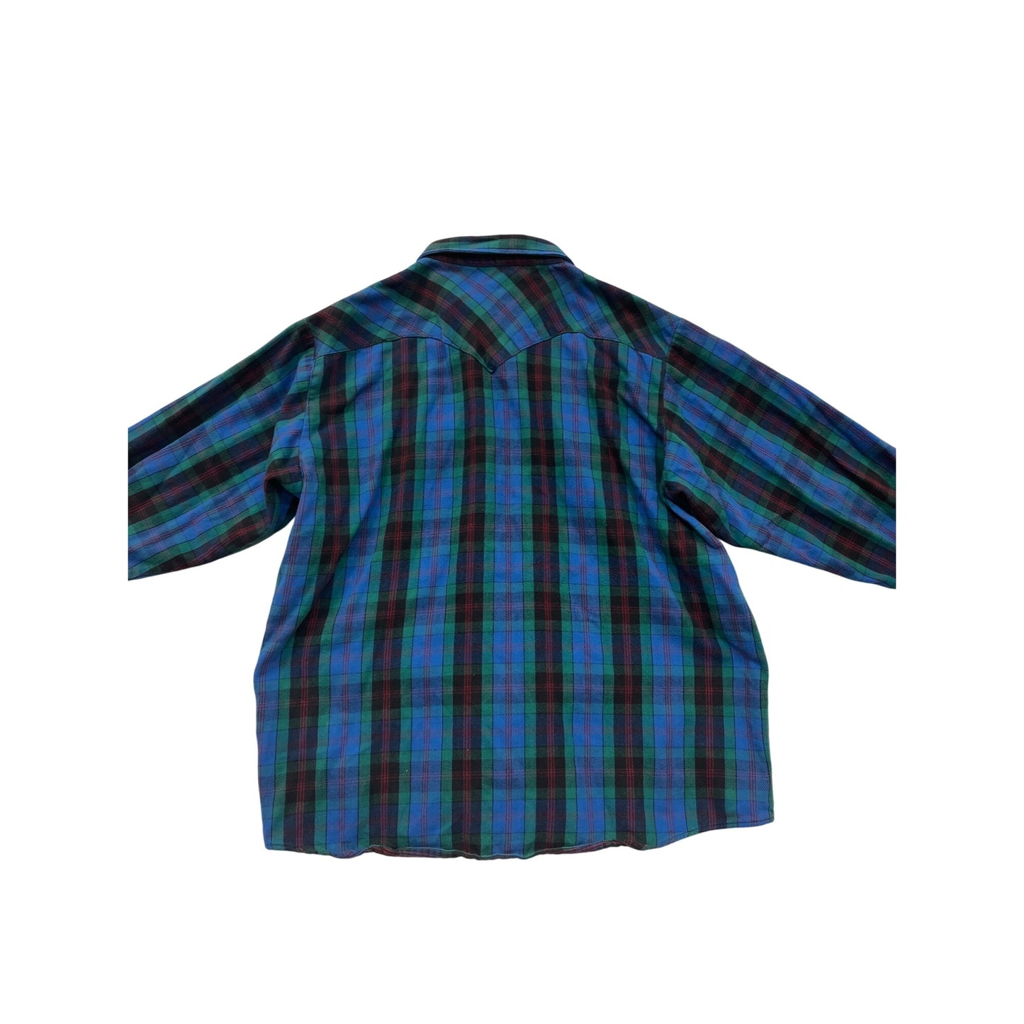 Vintage OshKosh BGosh Mens 2X Western Plaid Button-Up Shirt #8280