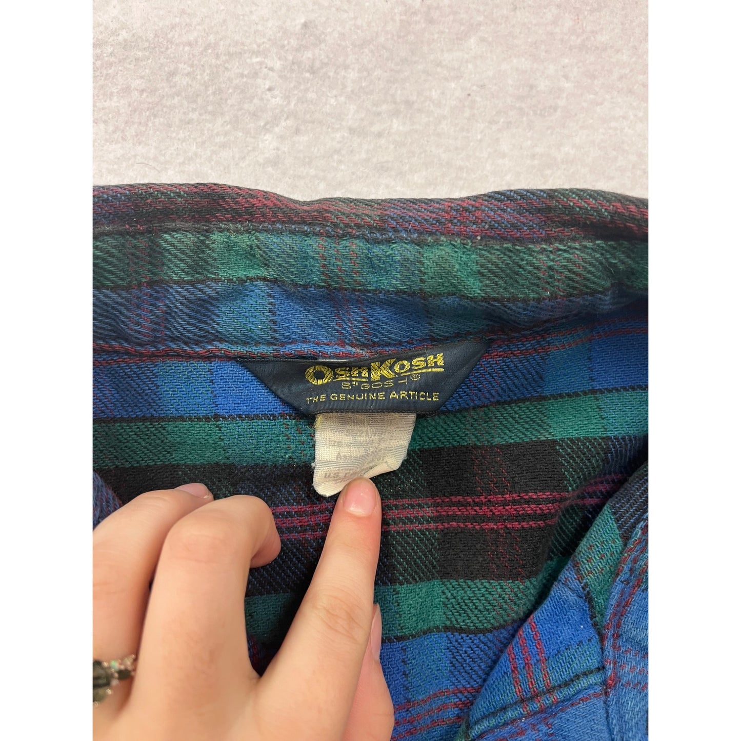 Vintage OshKosh BGosh Mens 2X Western Plaid Button-Up Shirt #8280