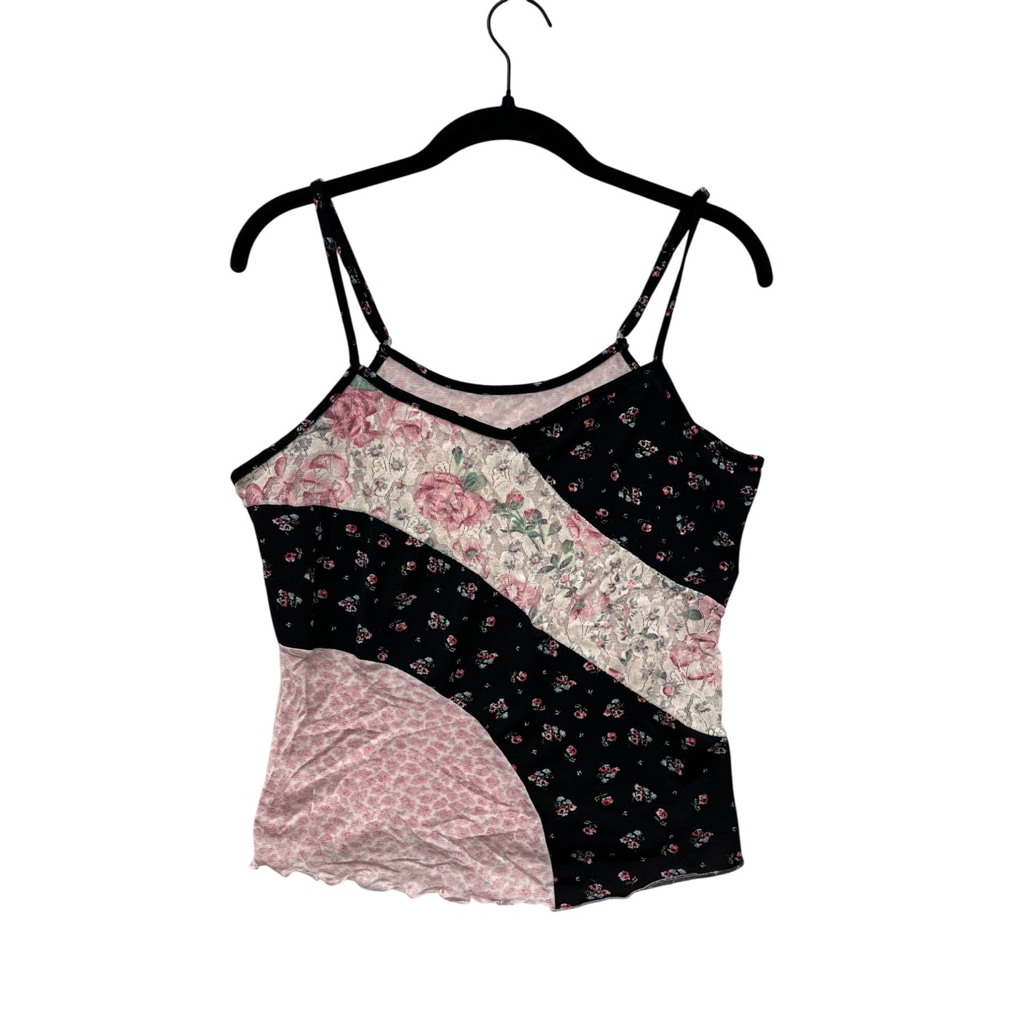 90s Warners Womens Medium Floral Patchwork Cami Top #8060