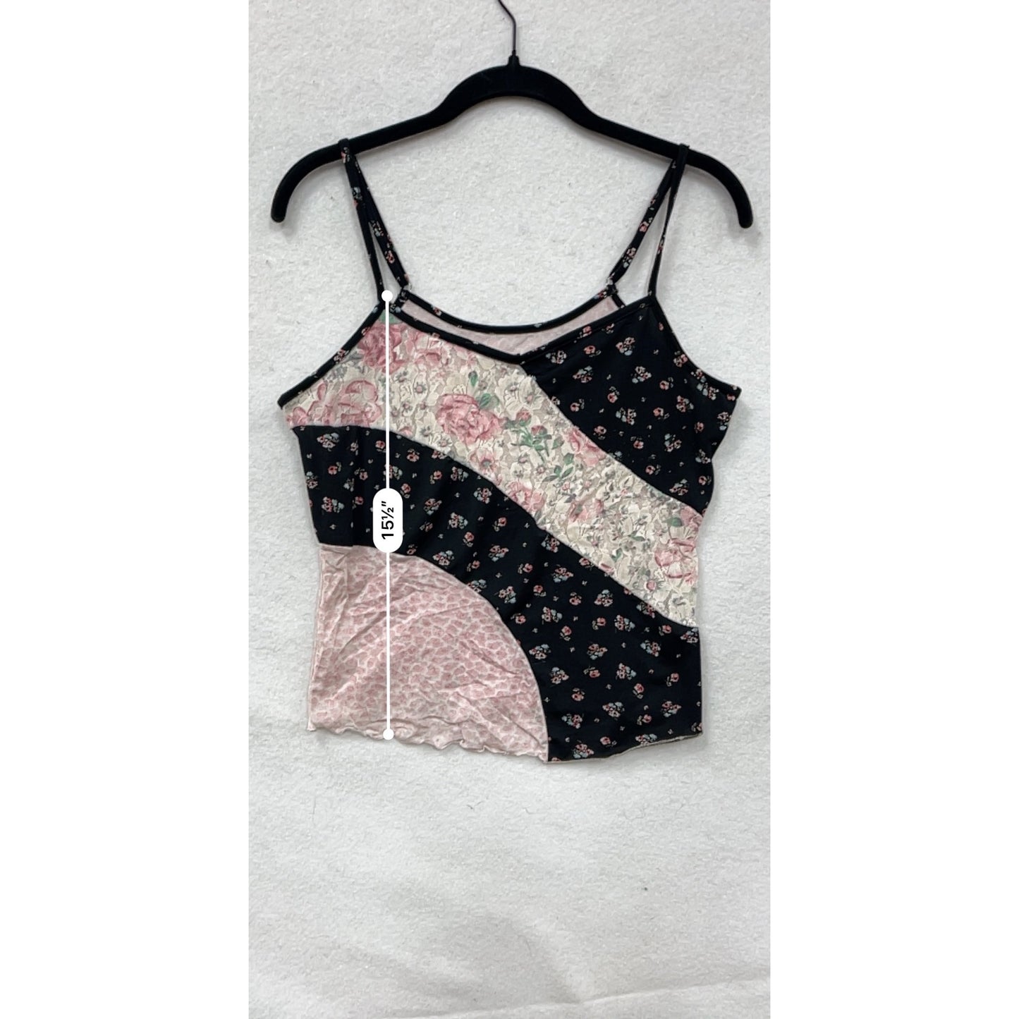 90s Warners Womens Medium Floral Patchwork Cami Top #8060