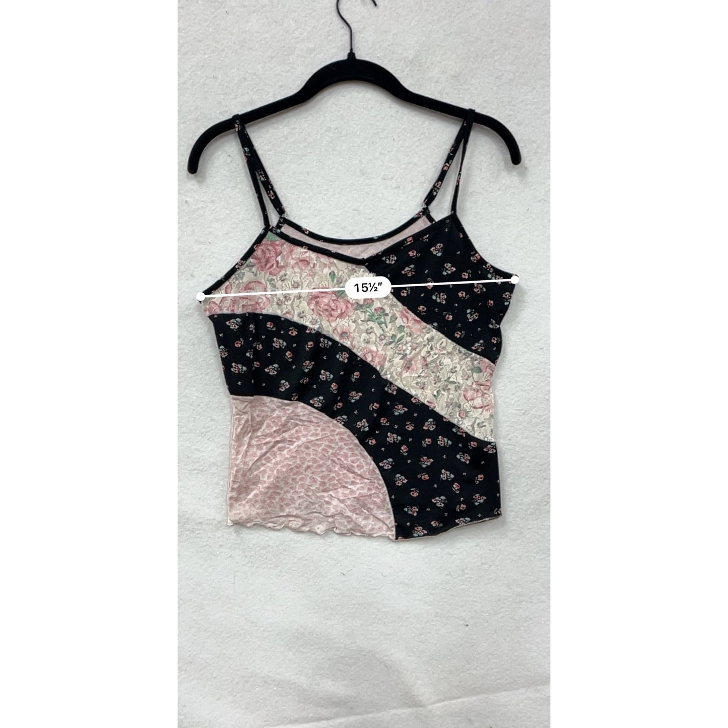 90s Warners Womens Medium Floral Patchwork Cami Top #8060