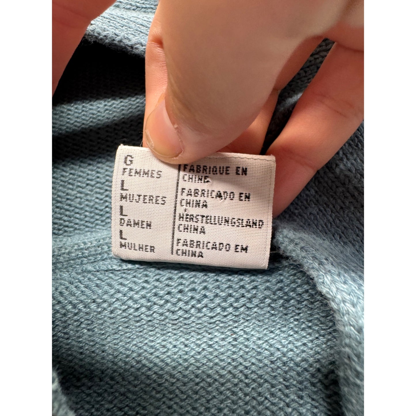 Columbia Cotton Knit Hooded Cardigan Blue Size L #7992