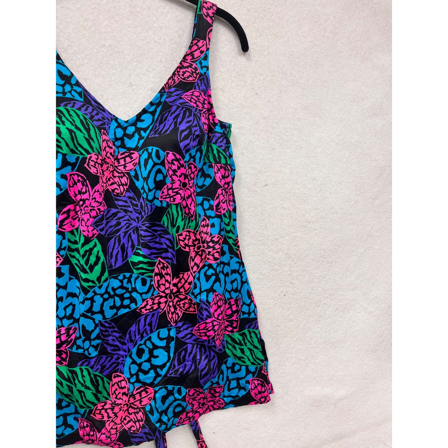 Vintage 80s Womens Floral Swimdres #8420