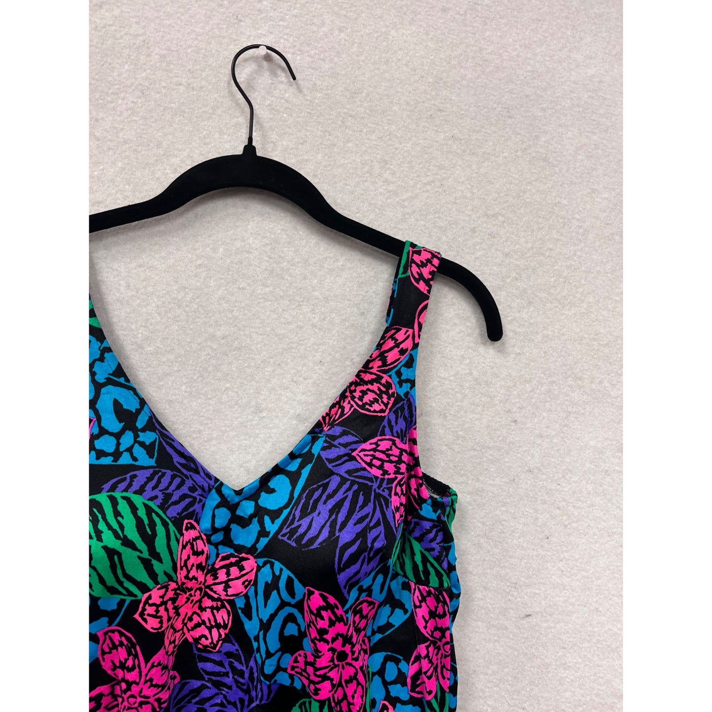 Vintage 80s Womens Floral Swimdres #8420