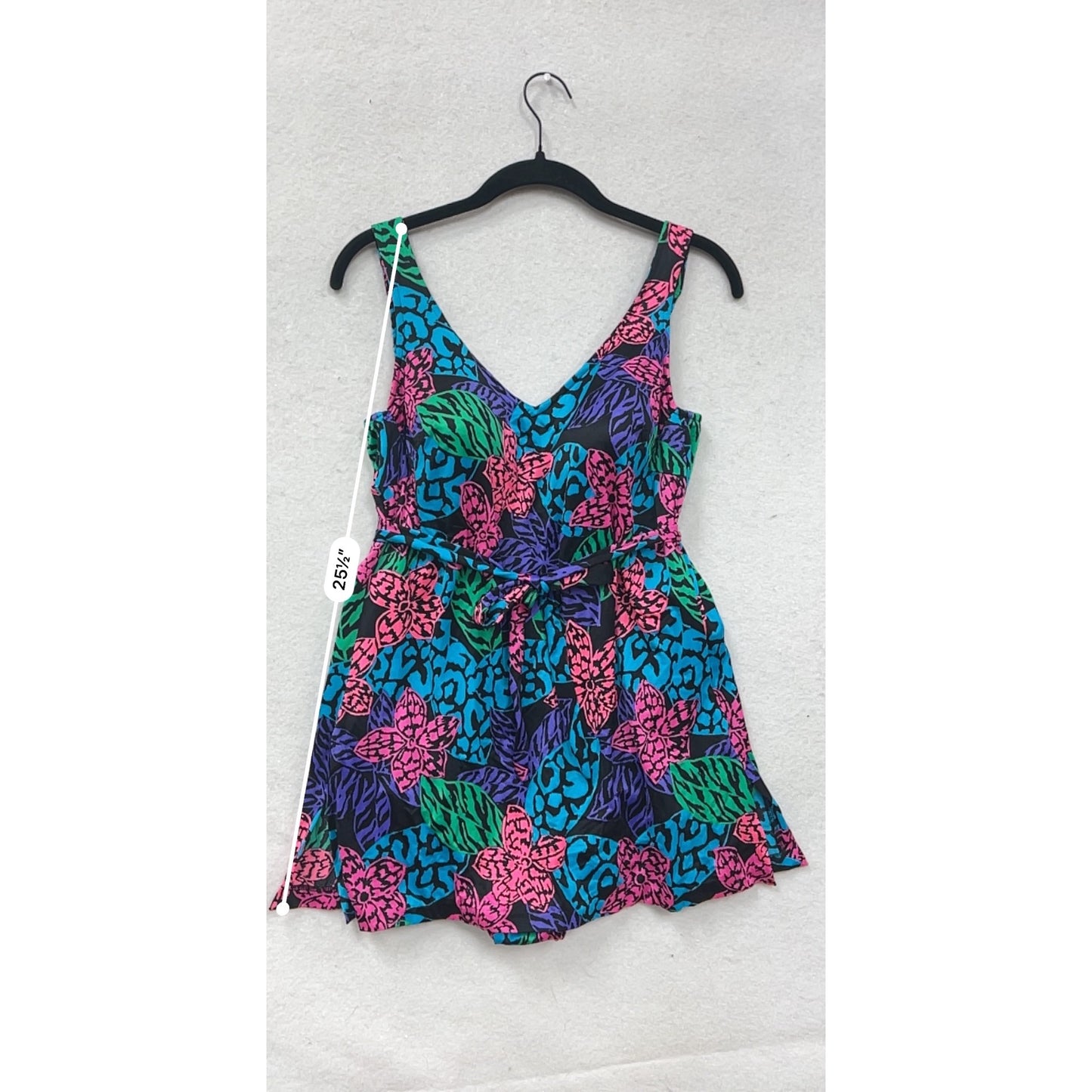 Vintage 80s Womens Floral Swimdres #8420