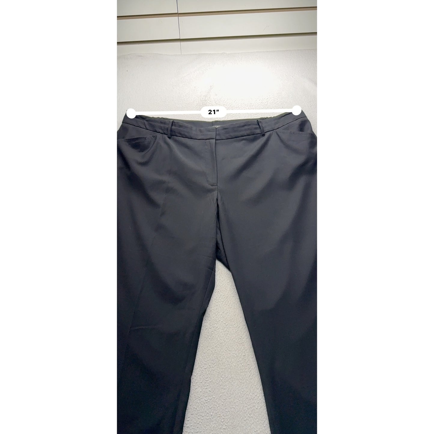 Talbots Heritage Black Dress Pants 22W Wool Blend Wide Leg Classic Fit #175B