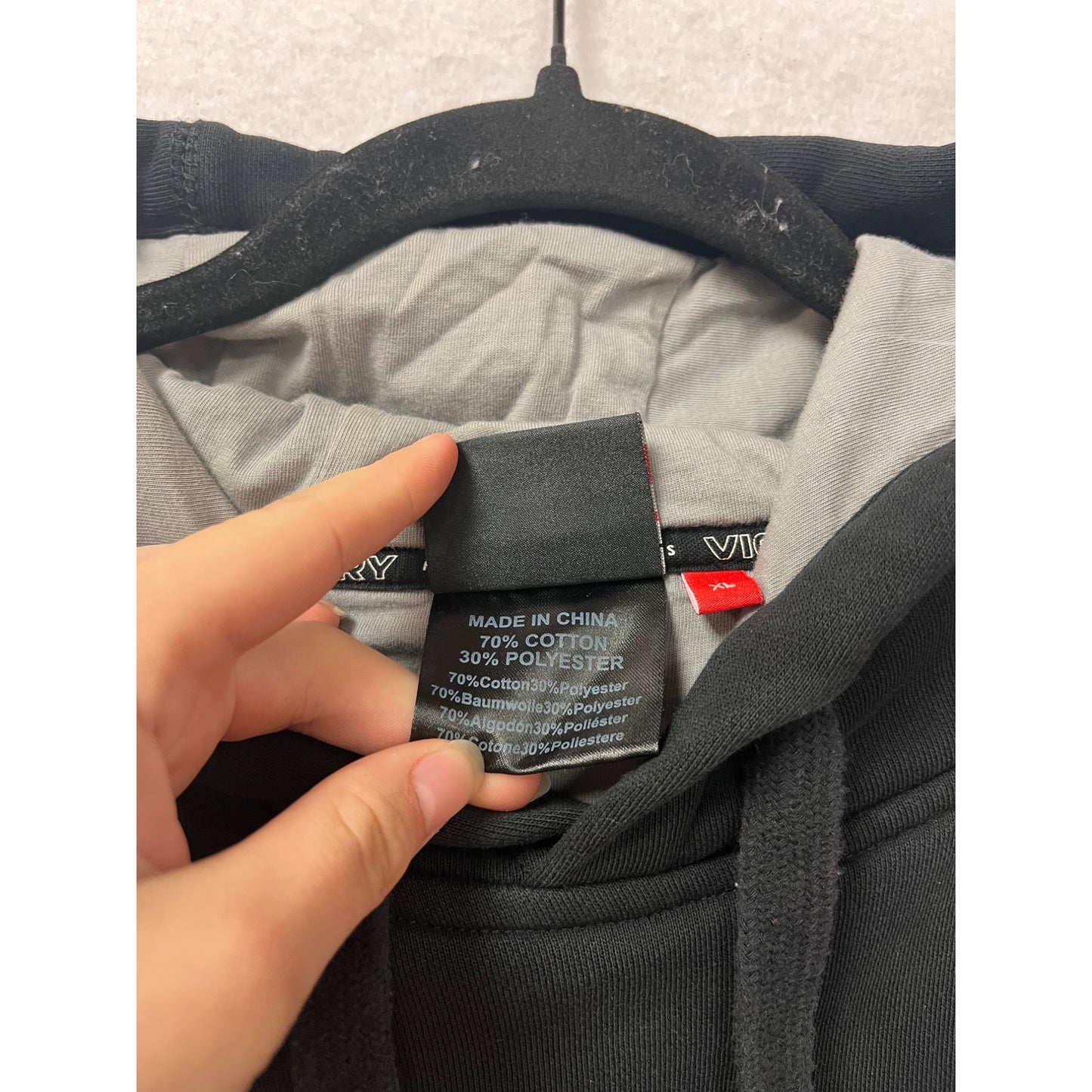 Victory Motorcycles Black Hoodie Mens XL #71A