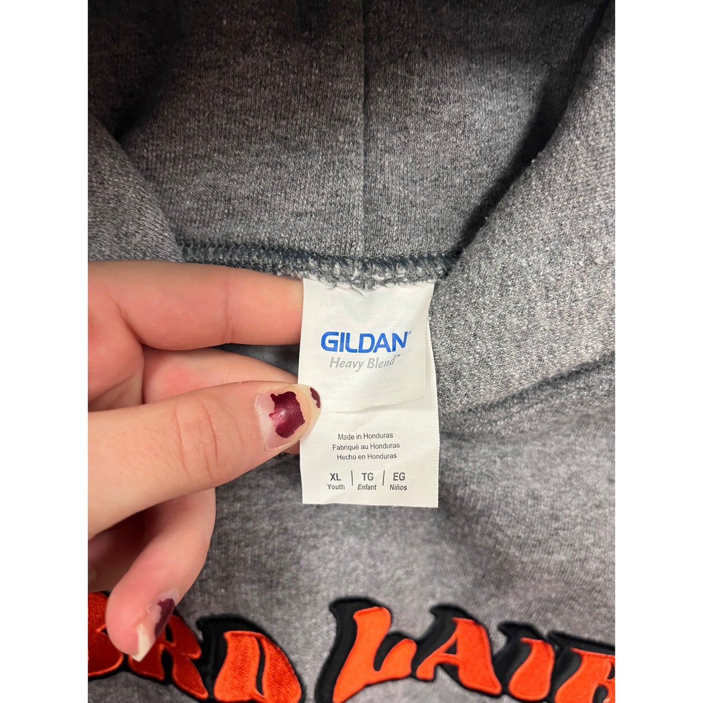 Gildan Heavy Blend 3rd Lair Youth XL Gray Hoodie #6343