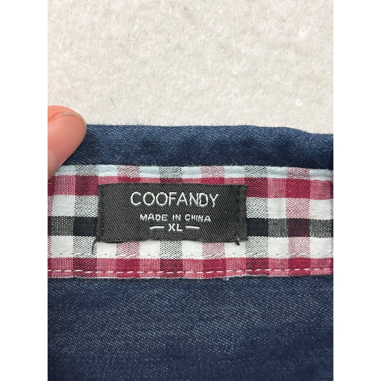 Coofandy Mens Navy Short Sleeve Button-Up Shirt XL #8363