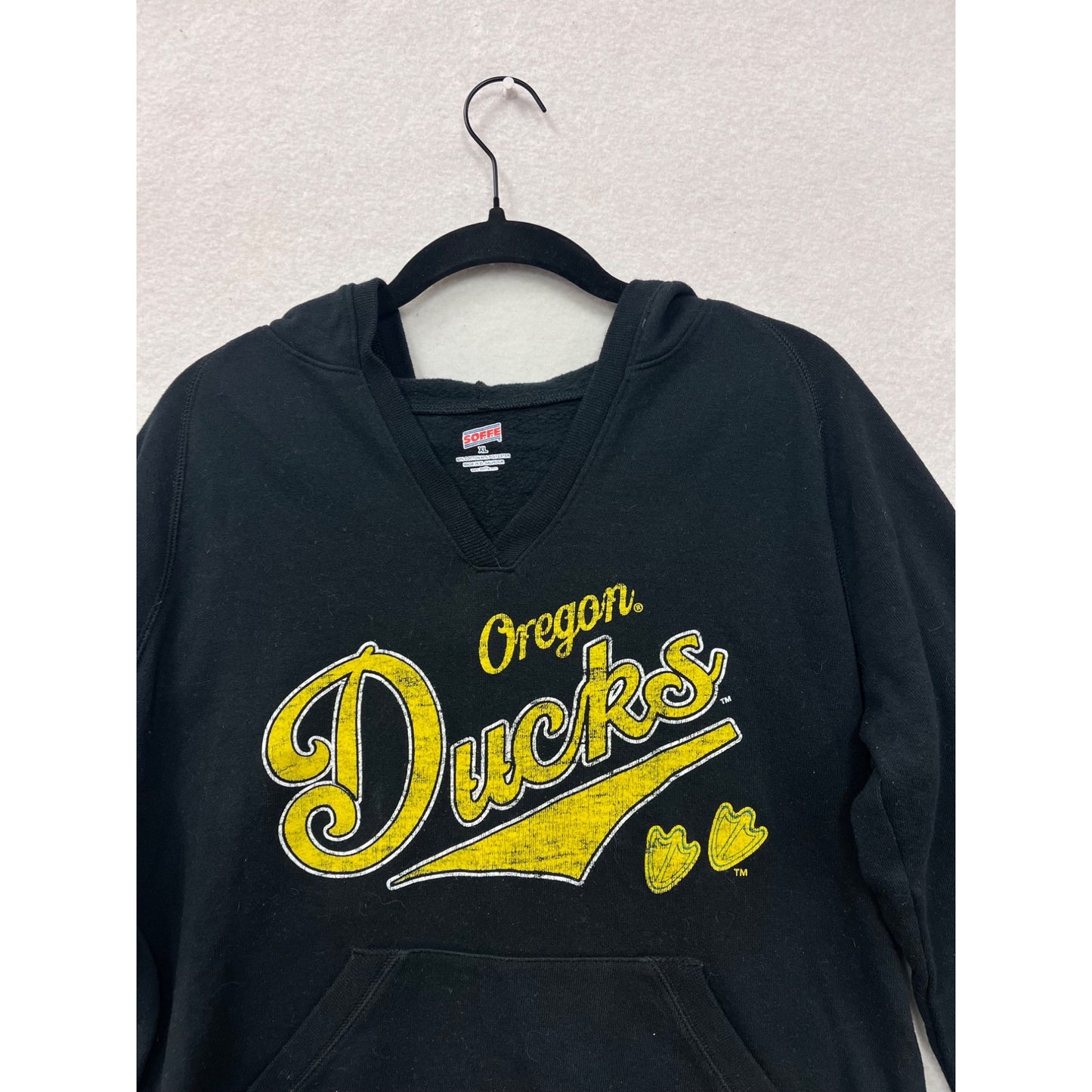 Oregon Ducks Mens Black Hoodie Sweatshirt By Soffe #8101