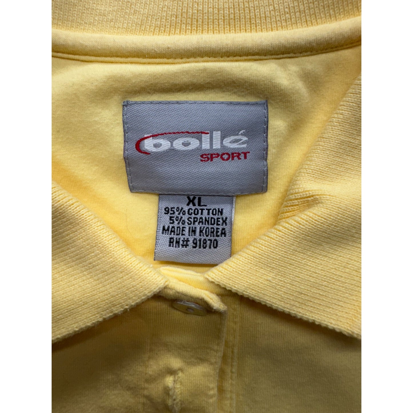 Bolé Sport XL Yellow Polo Shirt Cotton/Spandex #7996